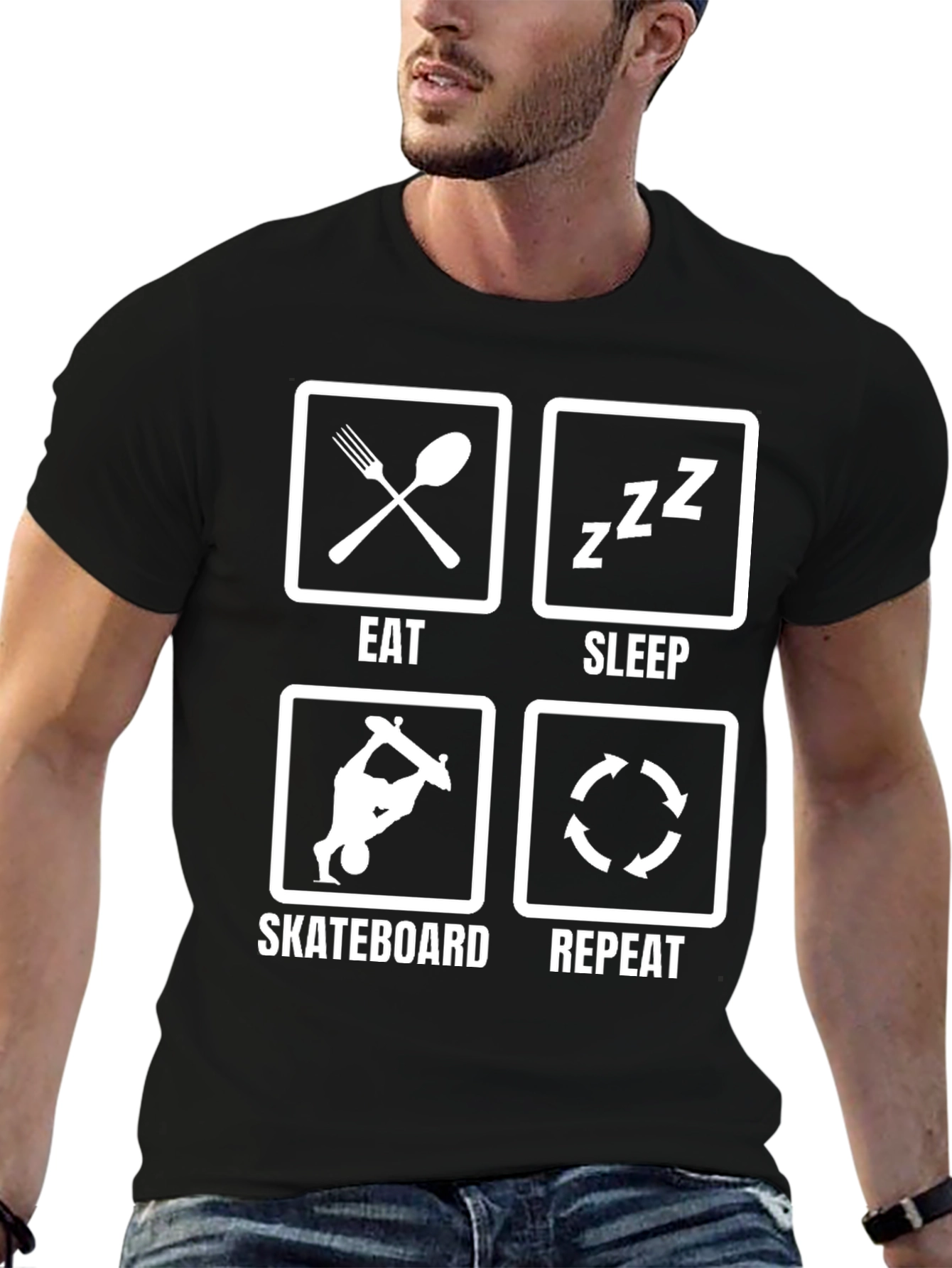 Eat Sleep Skateboard Repeat T-Shirt