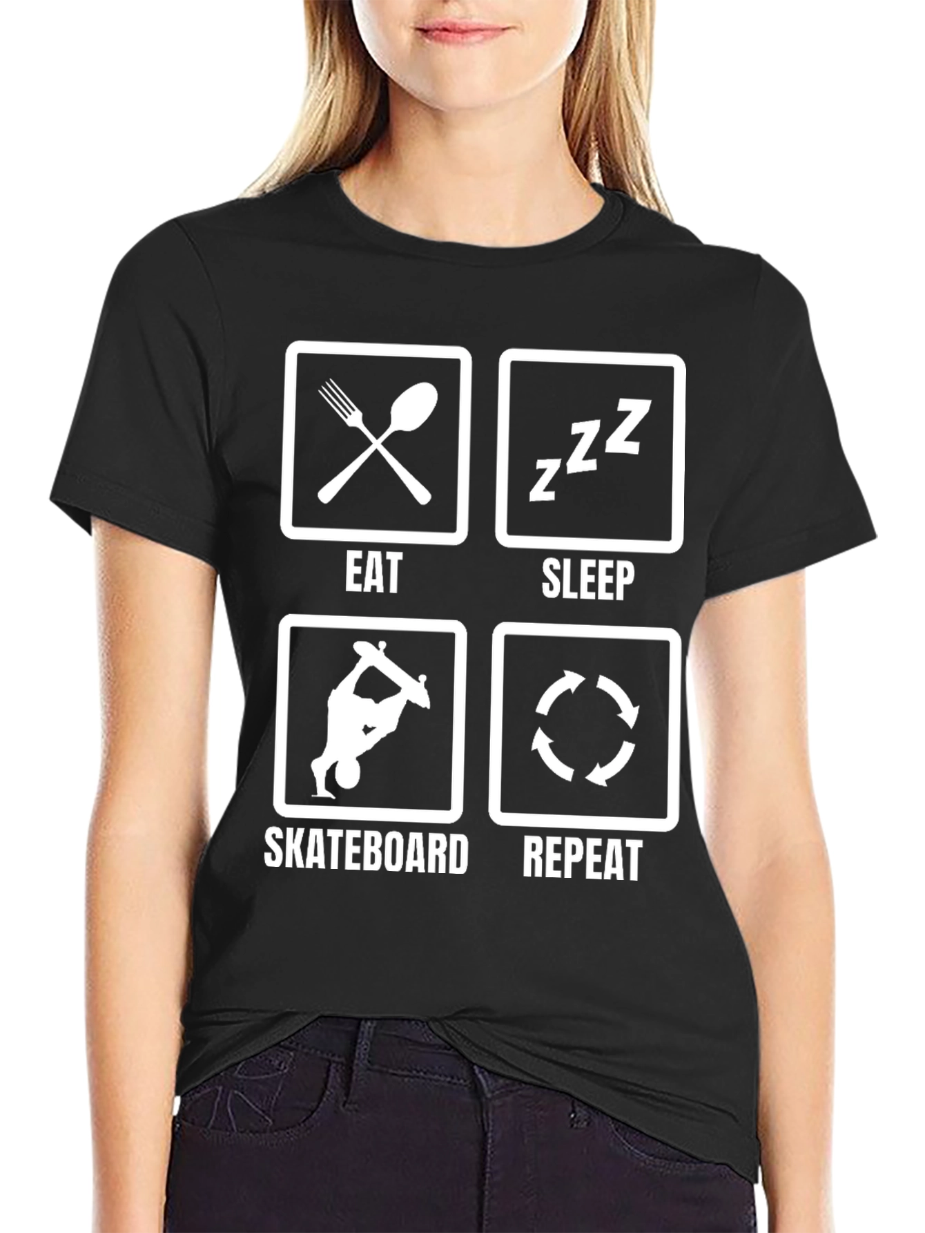 Eat Sleep Skateboard Repeat T-Shirt