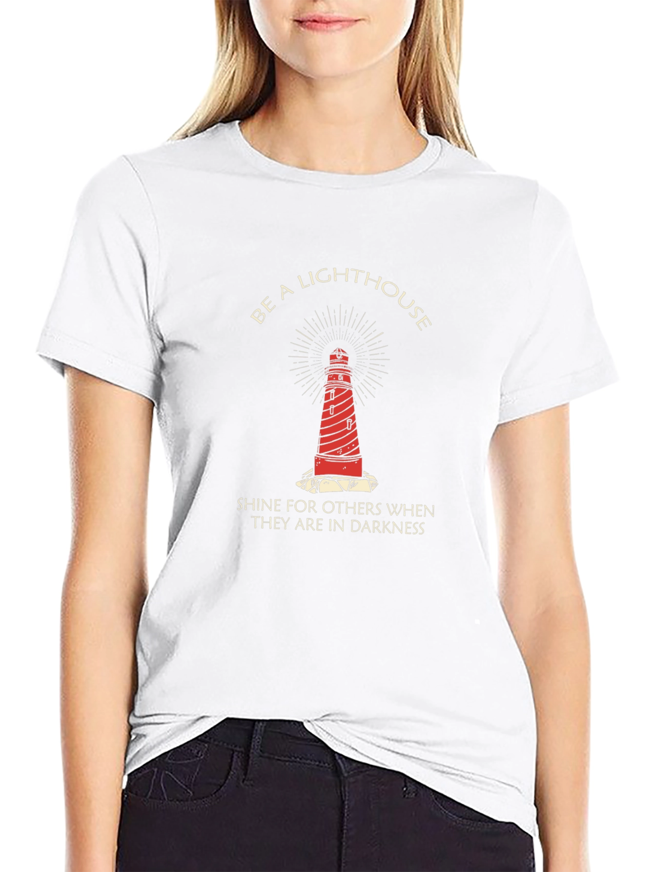 Be a Lighthouse Graphic T-Shirt - Motivational Tee