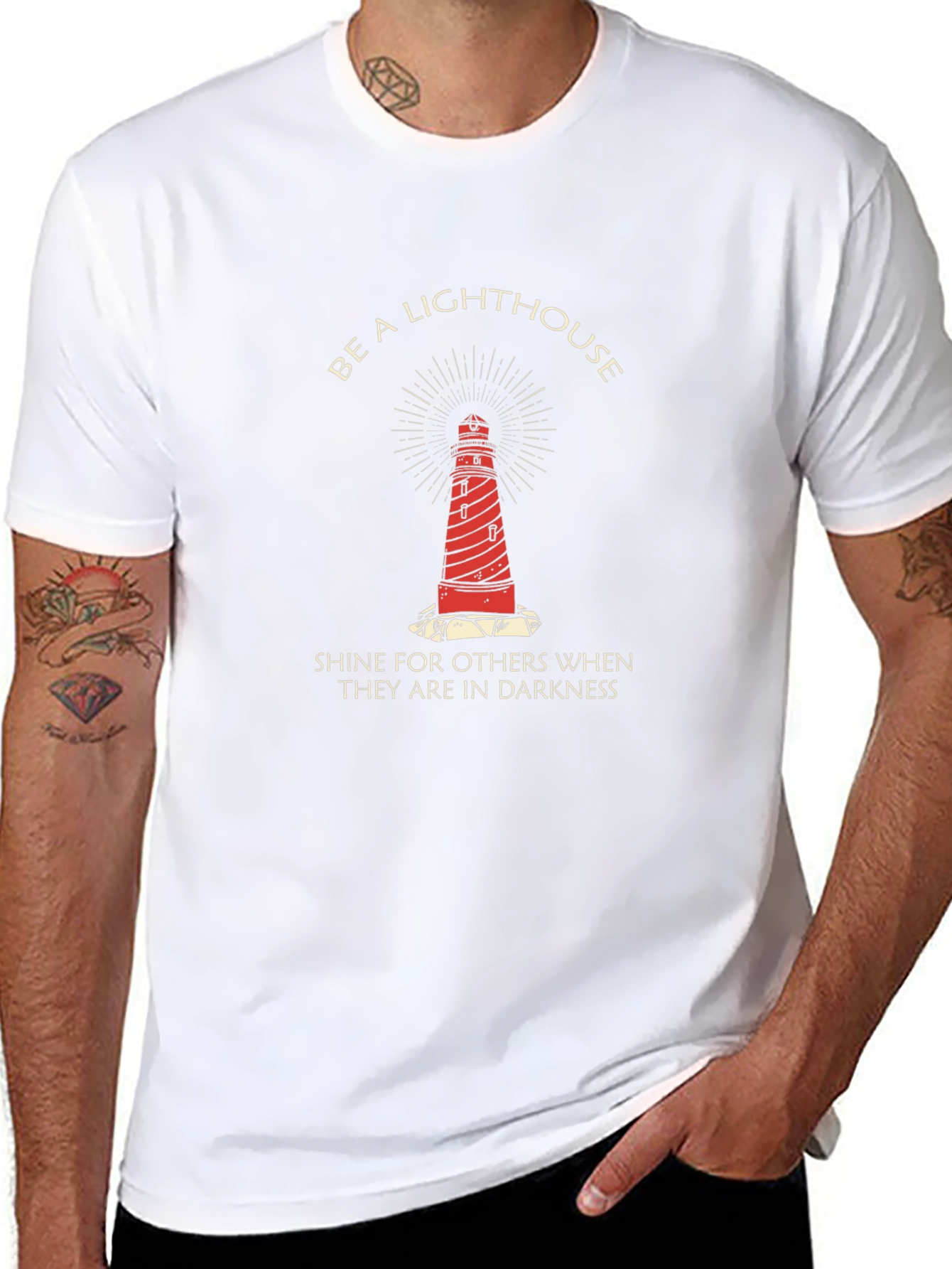 Be a Lighthouse Graphic T-Shirt - Motivational Tee