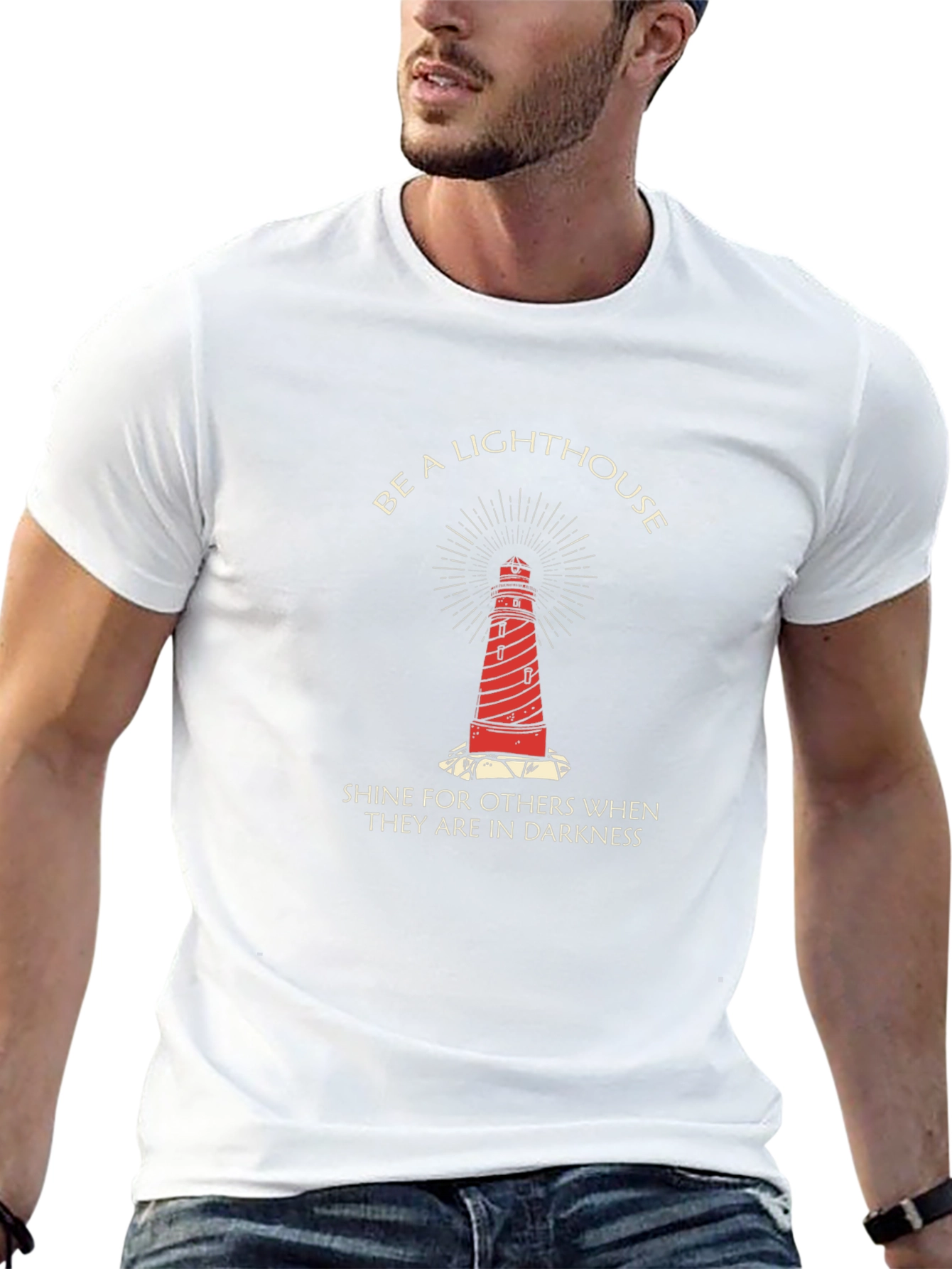 Be a Lighthouse Graphic T-Shirt - Motivational Tee