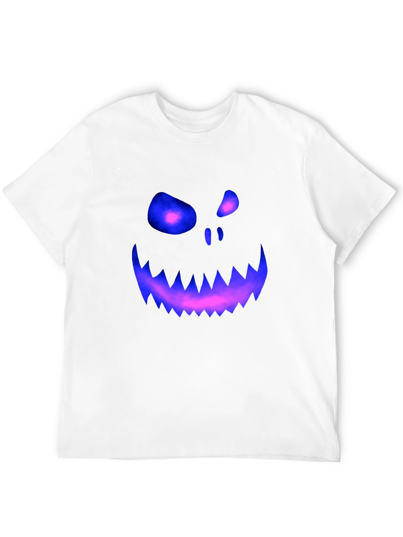 Halloween Graphic Tee: Scary Glowing Pumpkin Face