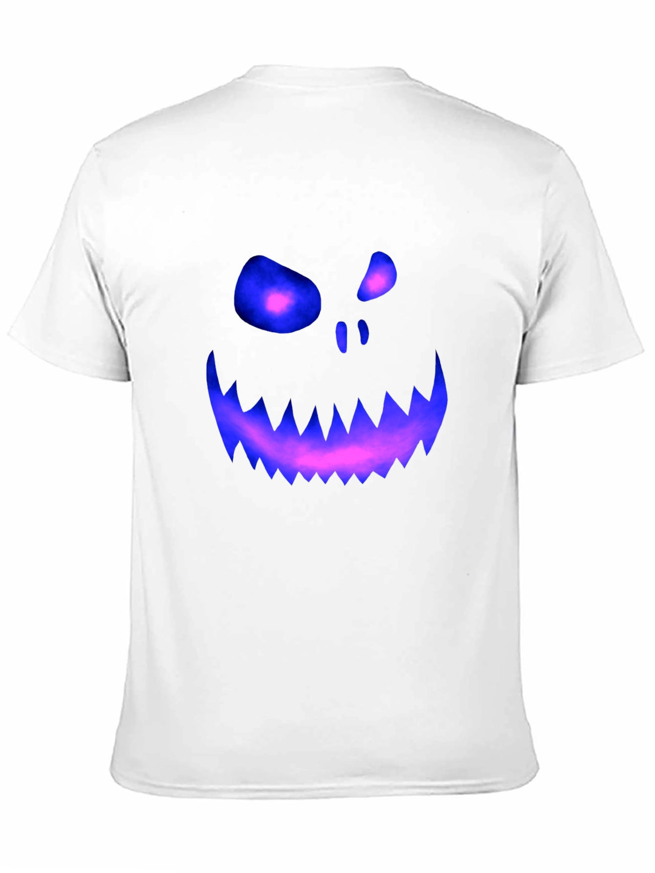 Halloween Graphic Tee: Scary Glowing Pumpkin Face
