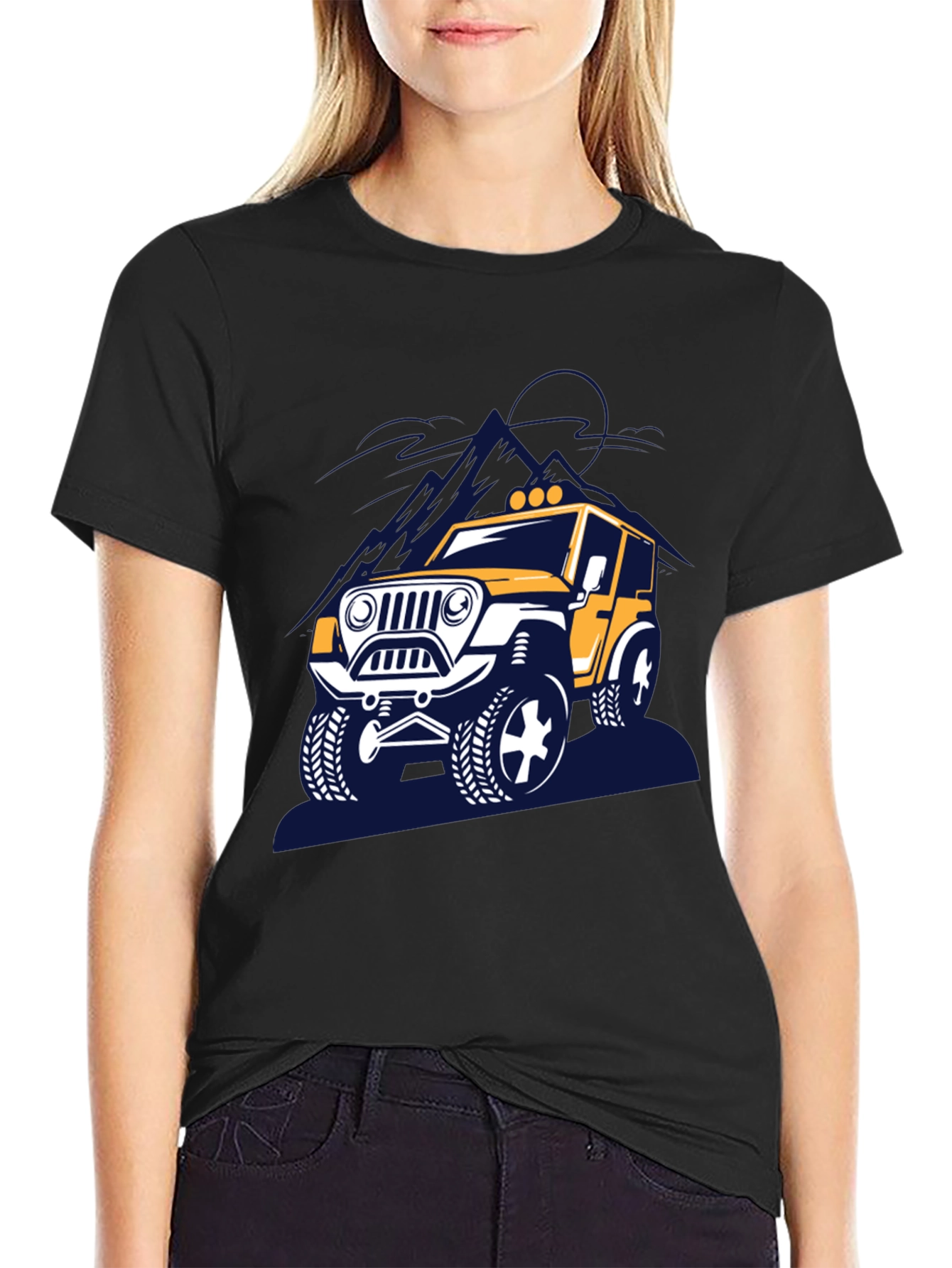 Off-Road Adventure T-Shirt - Yellow Jeep Design