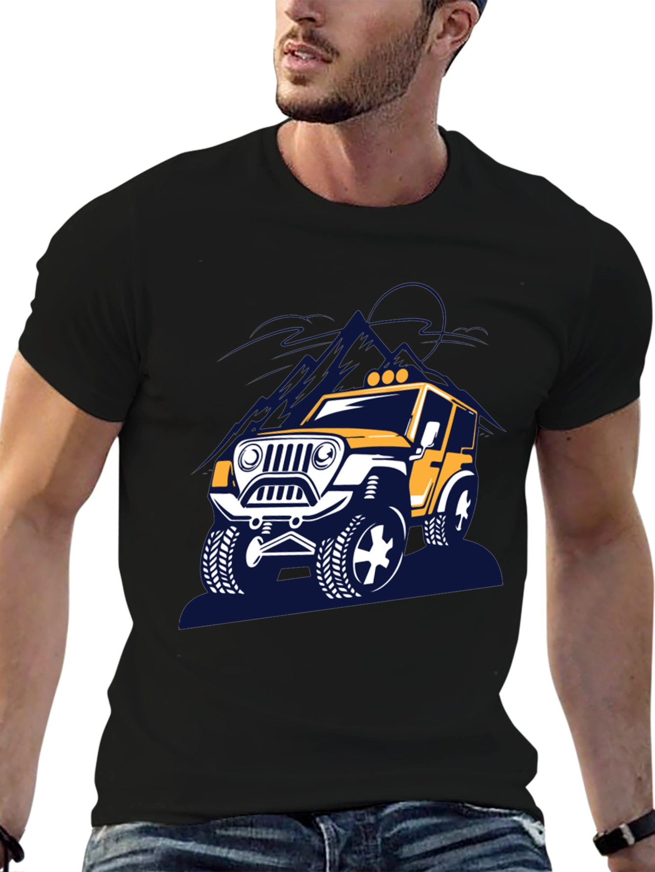Off-Road Adventure T-Shirt - Yellow Jeep Design