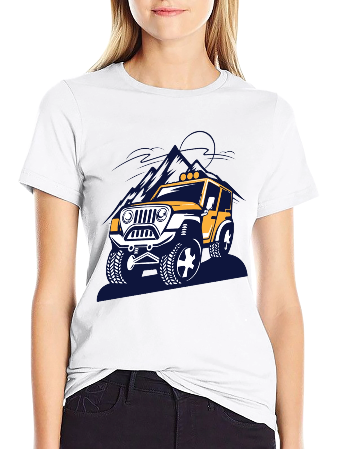 Off-Road Adventure T-Shirt - Yellow Jeep Design
