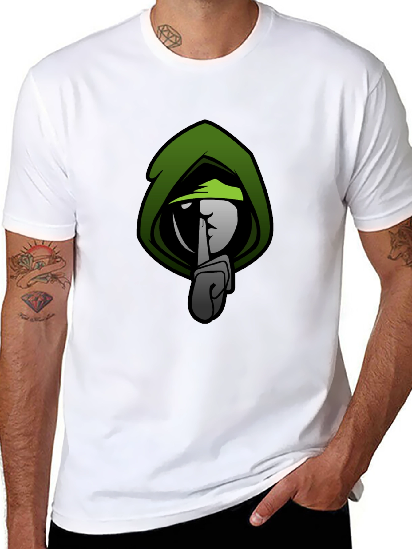 Stealth Mode Graphic T-Shirt - Green & Black