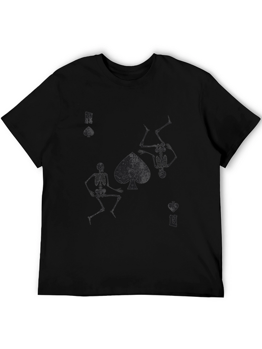 Black Ace of Spades Skeleton T-Shirt