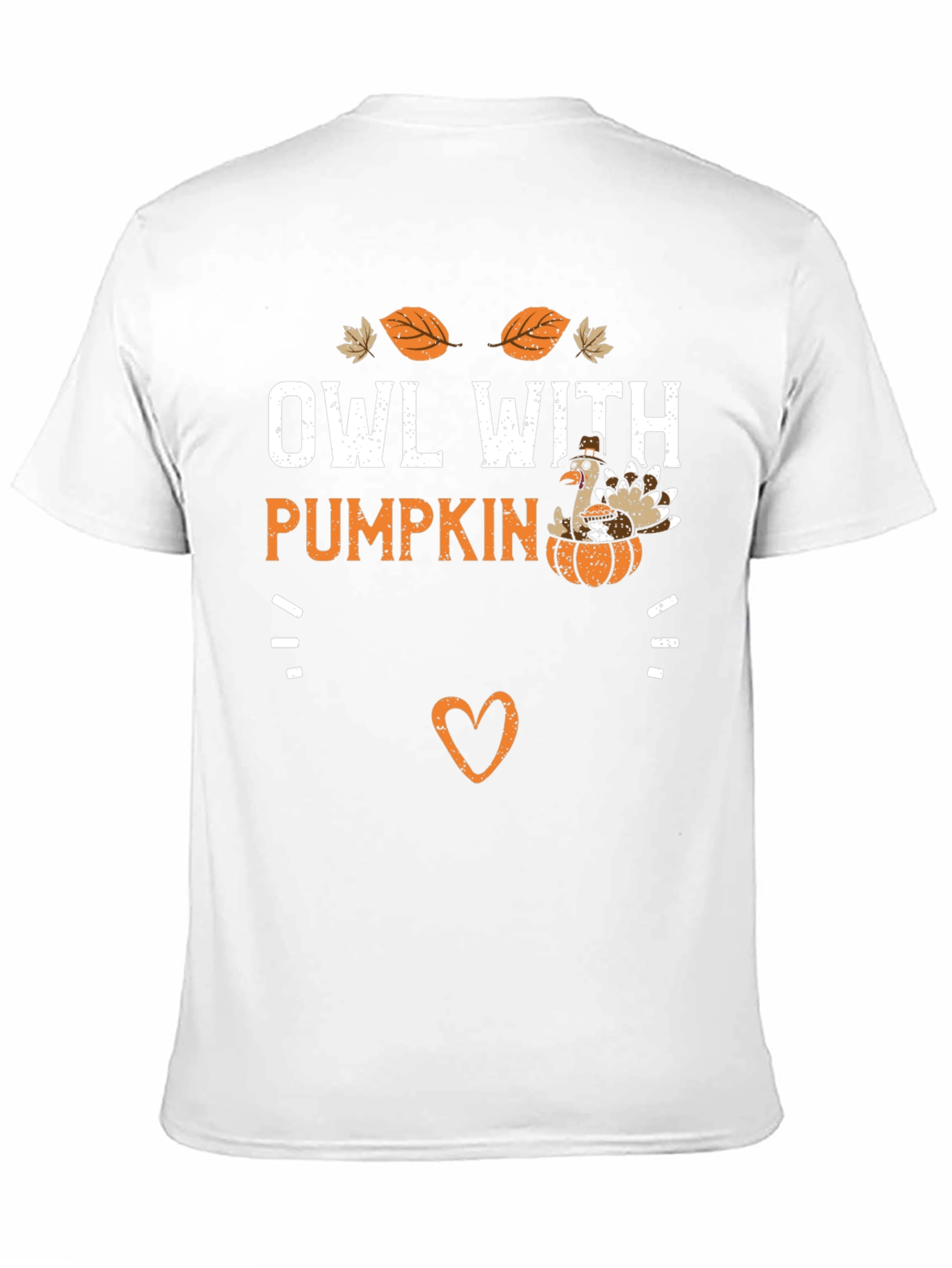 Owl With Pumpkin Thanksgiving Graphic T-Shirt