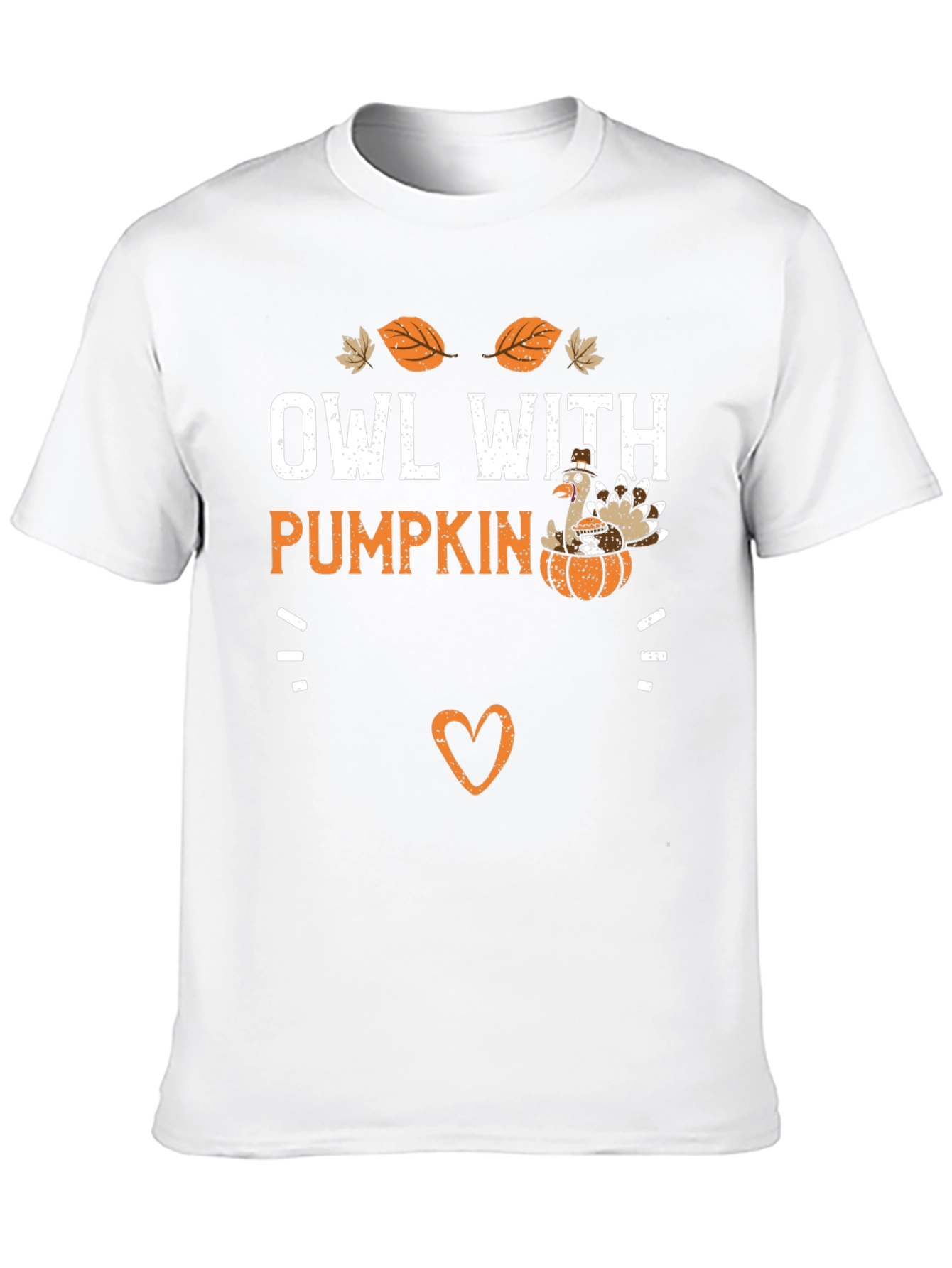 Owl With Pumpkin Thanksgiving Graphic T-Shirt
