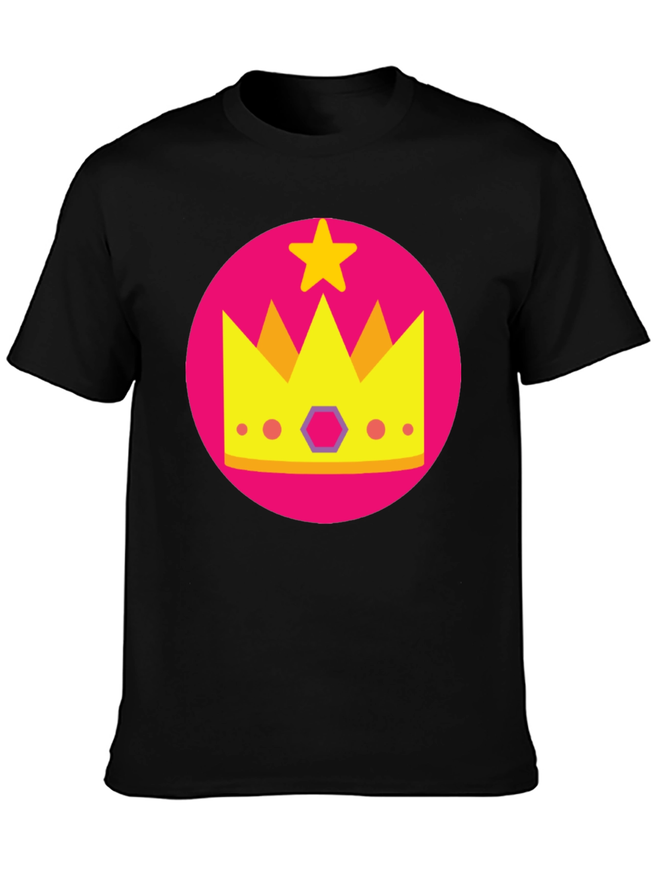 Crown Star Graphic Black T-Shirt