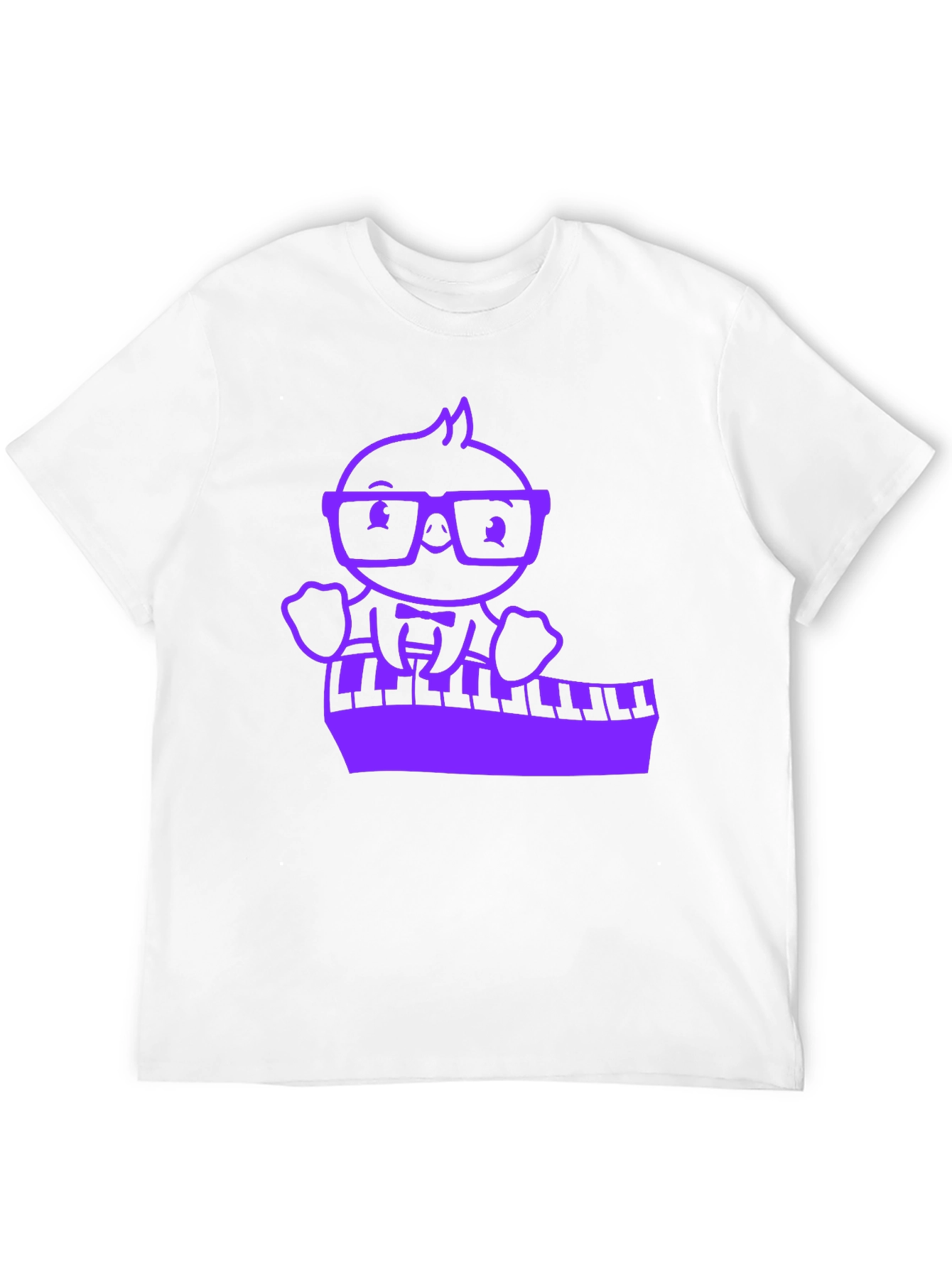 Piano Playing Cartoon Character T-Shirt