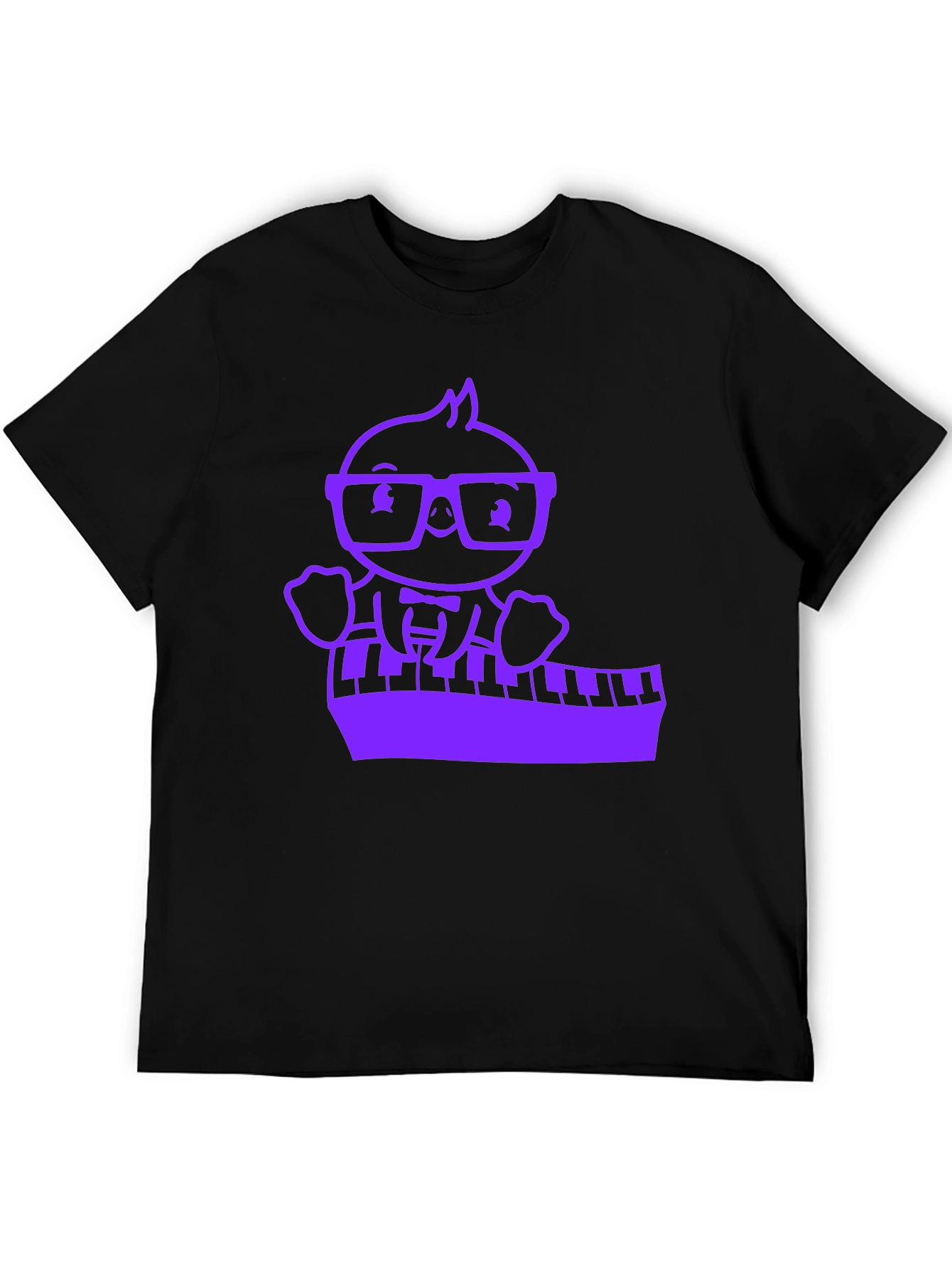 Piano Playing Cartoon Character T-Shirt