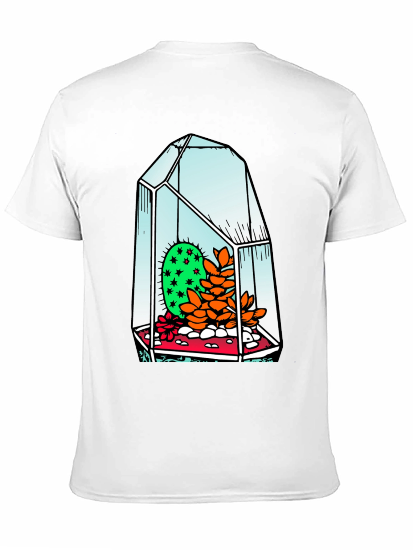 Cactus Terrarium Graphic Tee - Cool Black T-Shirt