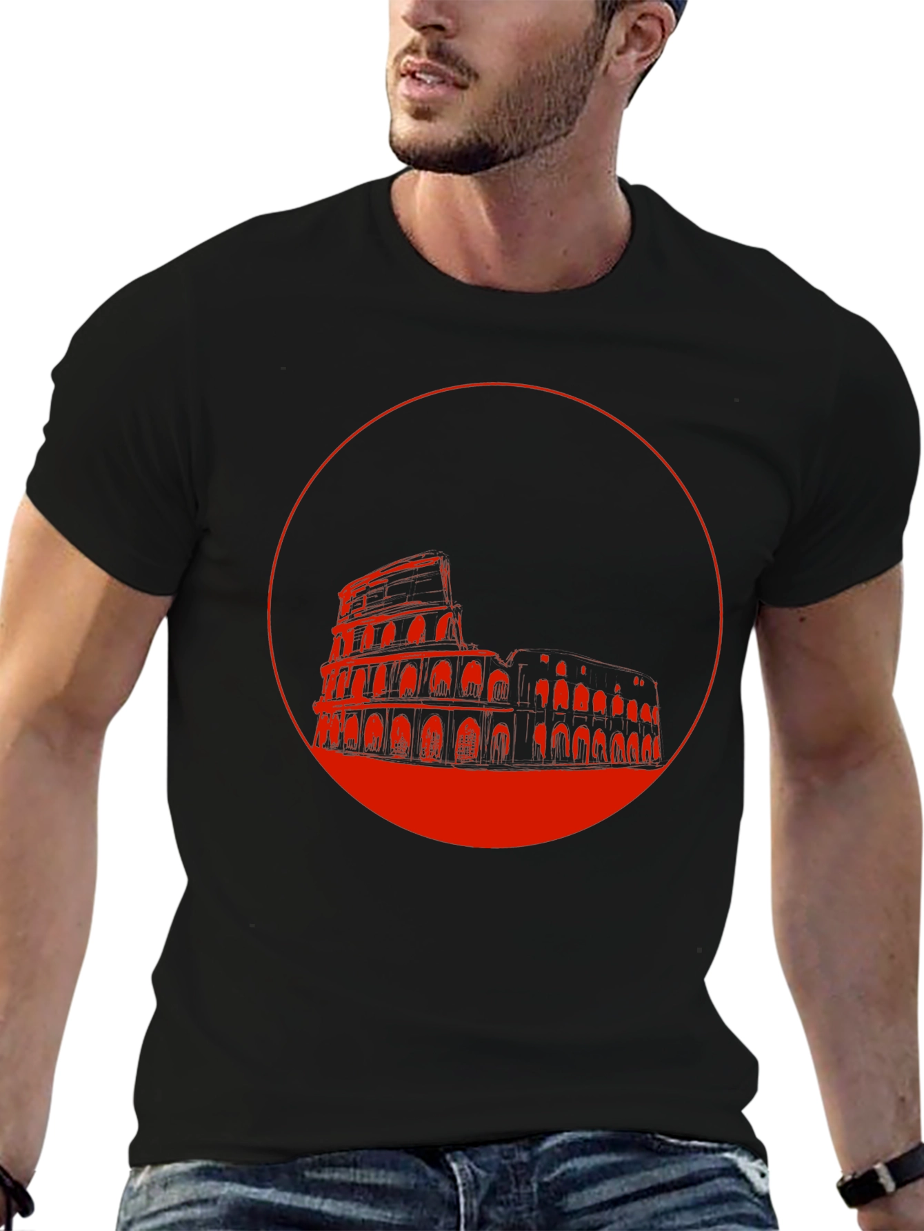 Colosseum Graphic Tee - Stylish Black T-Shirt