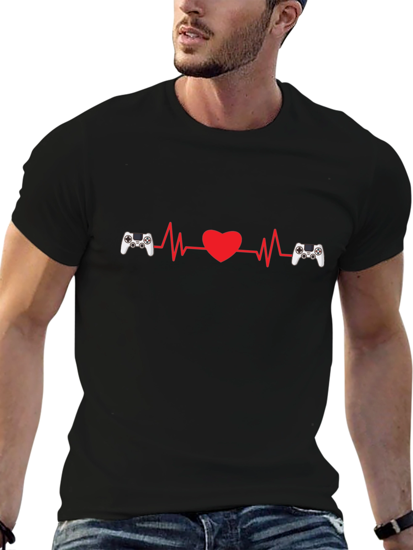 Gamer Heartbeat T-Shirt - Love Gaming Console