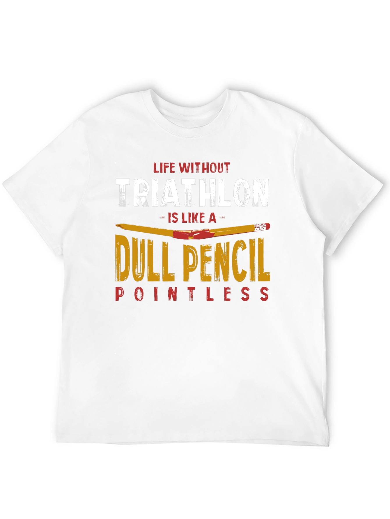 Triathlon Dull Pencil T-Shirt for Athletes