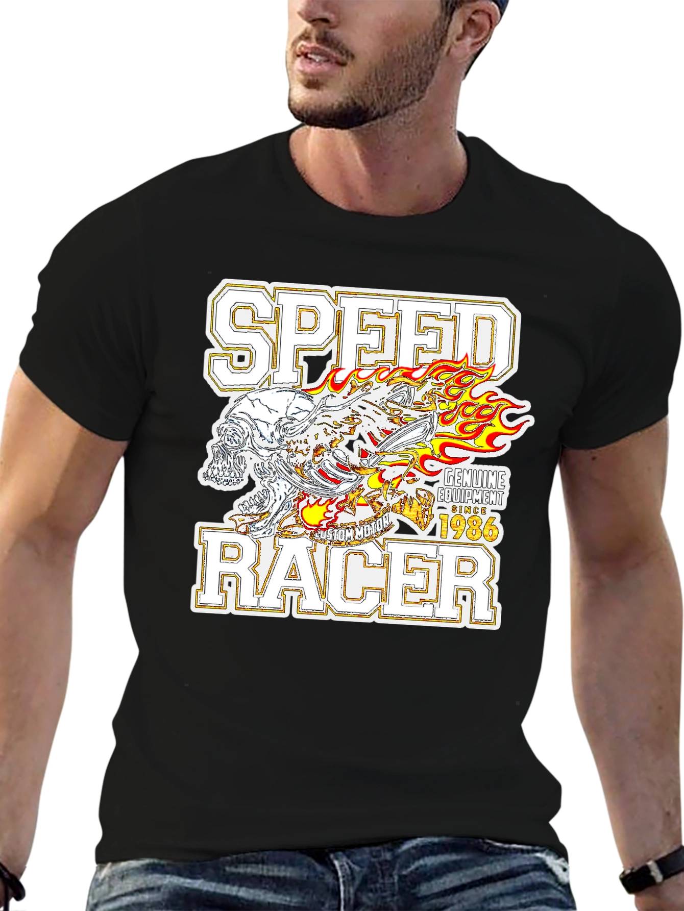 Speed Racer Graphic T-Shirt - Black