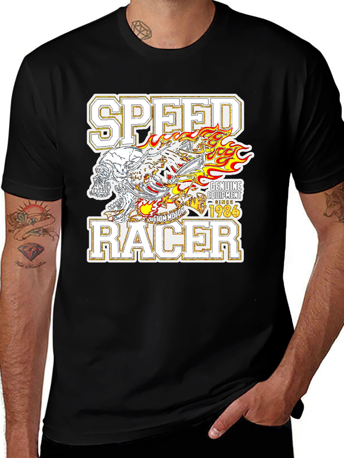 Speed Racer Graphic T-Shirt - Black