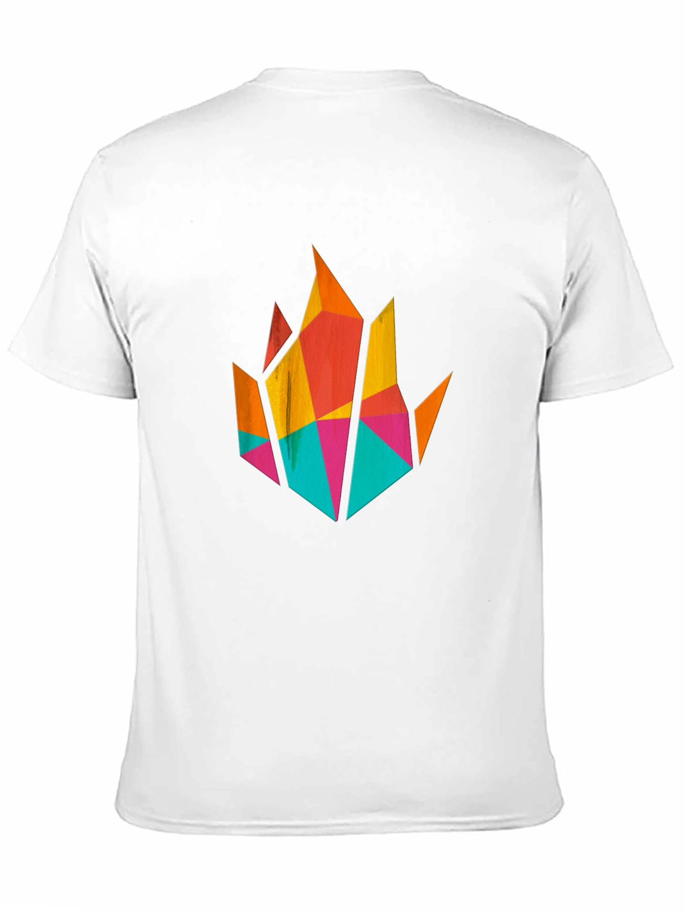Geometric Flame Graphic T-Shirt - Modern Art Tee