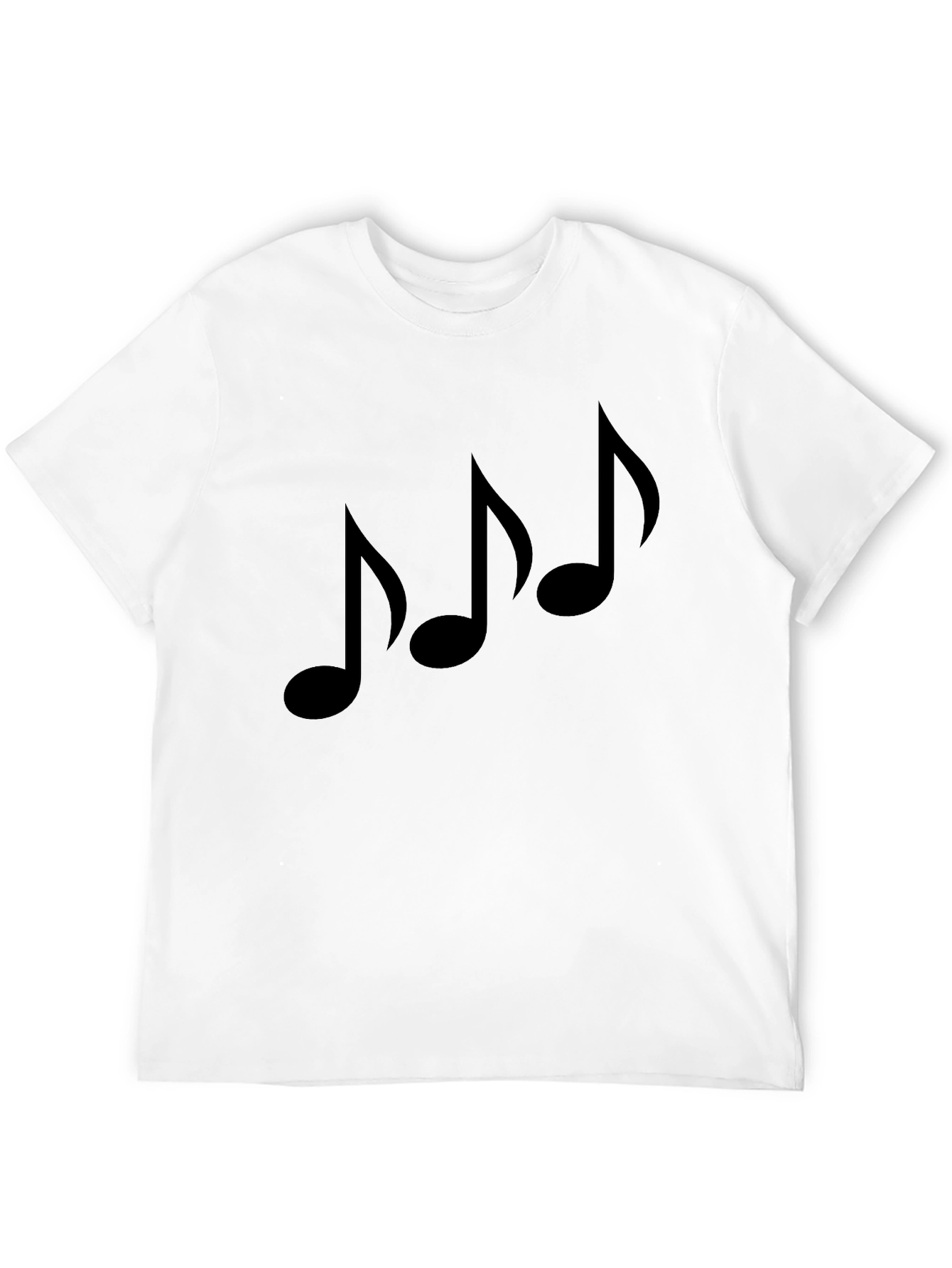 Musical Note Graphic Black T-Shirt