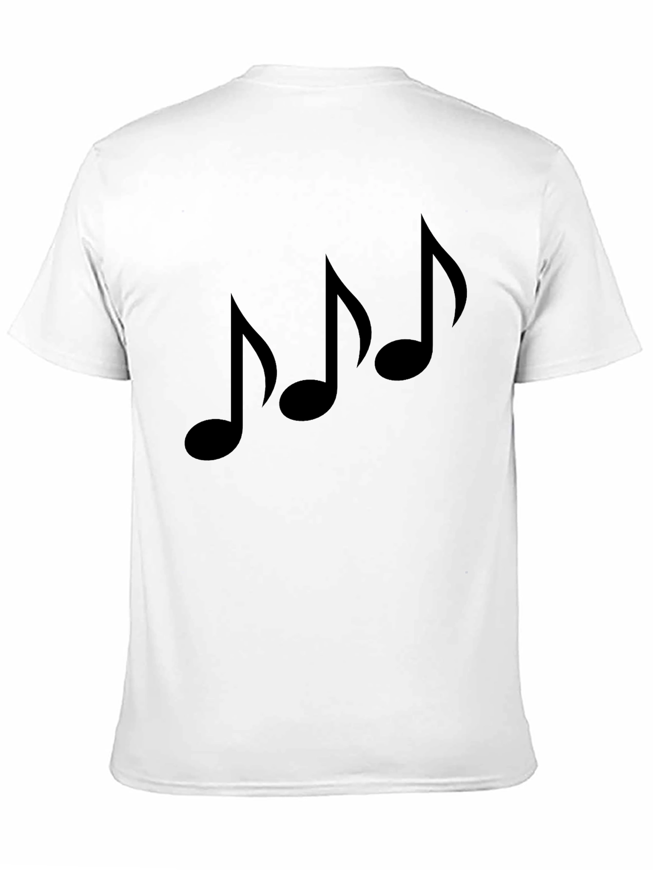 Musical Note Graphic Black T-Shirt