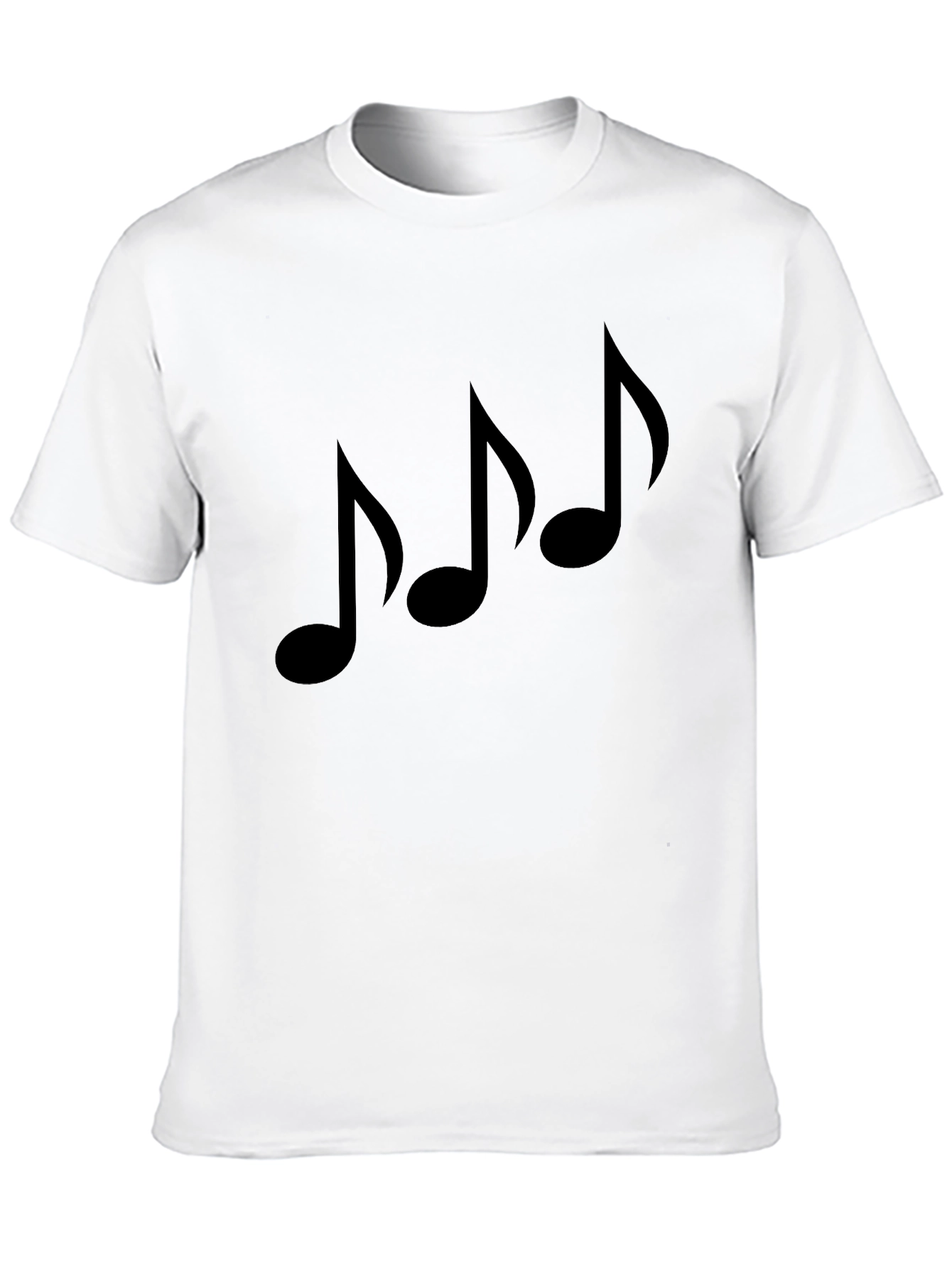 Musical Note Graphic Black T-Shirt