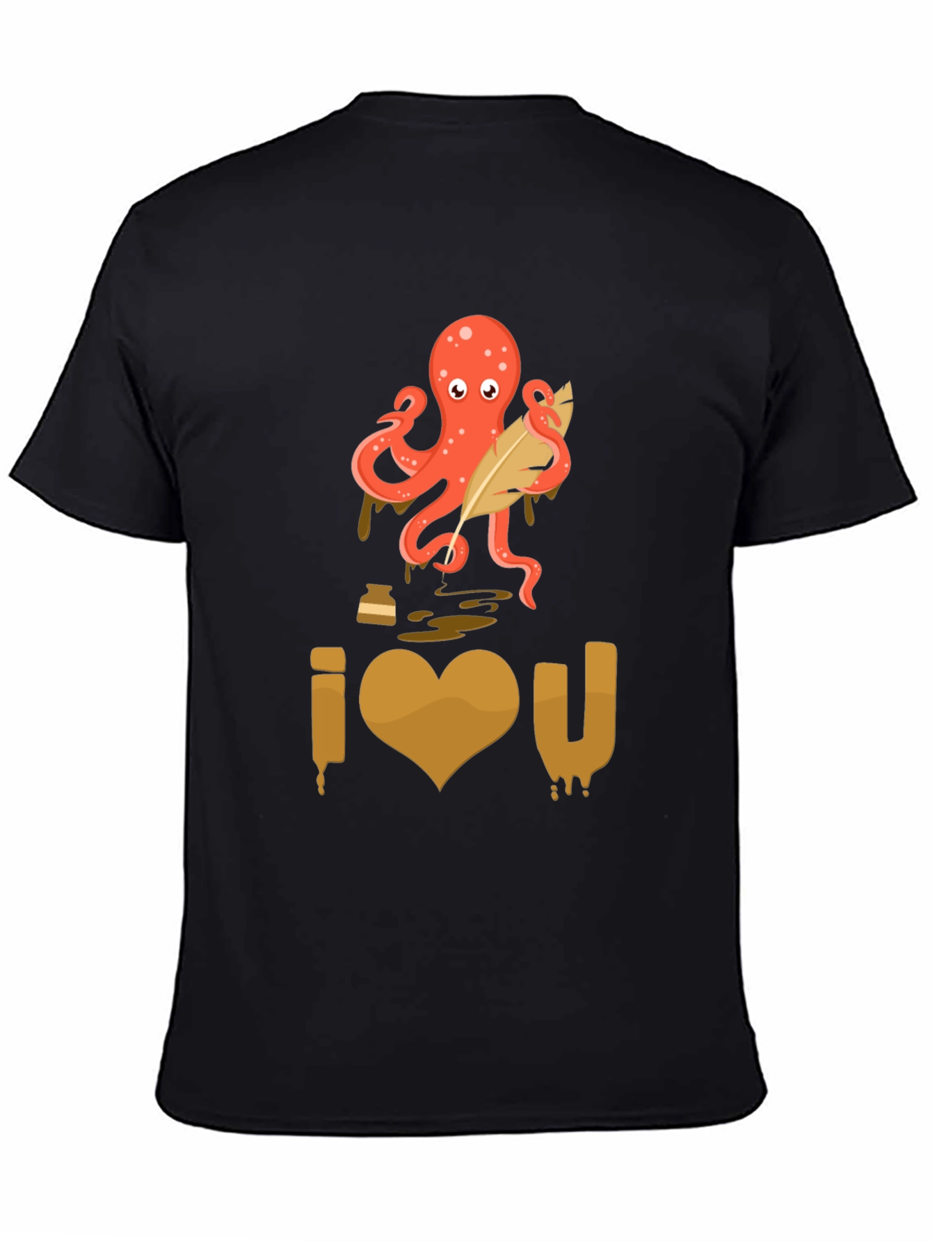 I Heart U Octopus Writer Graphic Tee