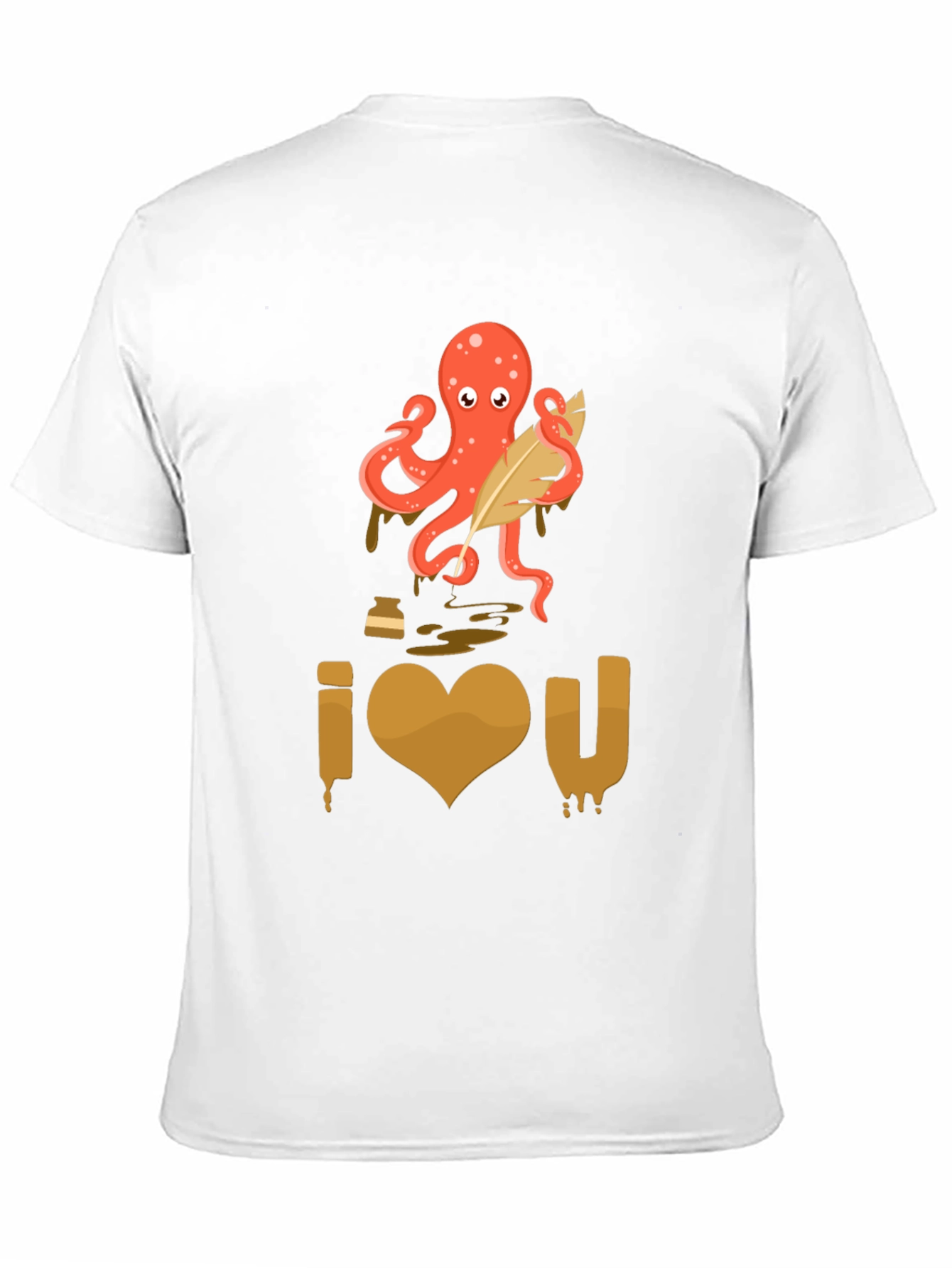 I Heart U Octopus Writer Graphic Tee