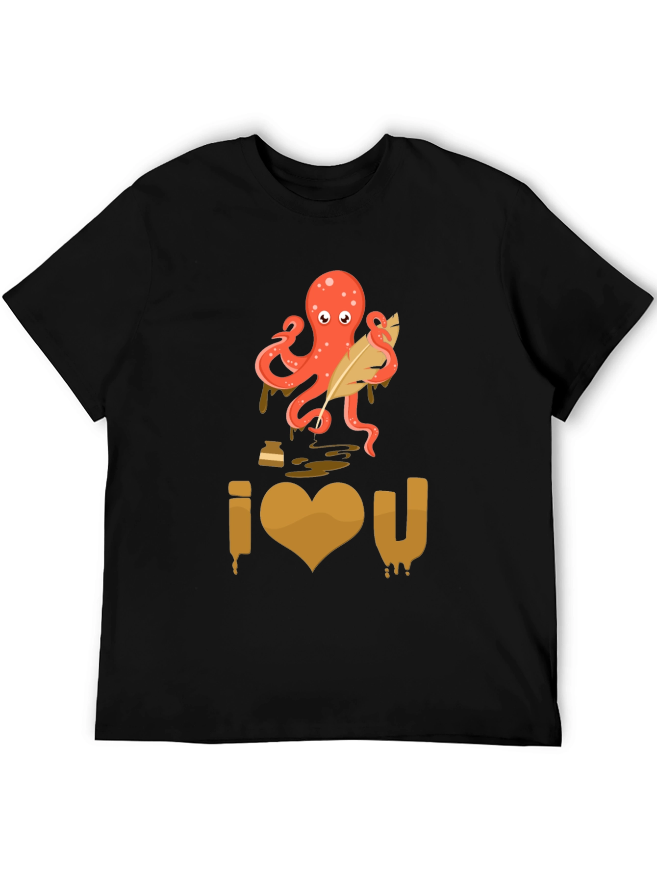 I Heart U Octopus Writer Graphic Tee