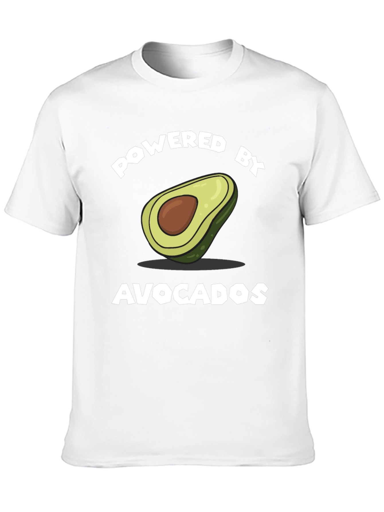 Powered by Avocados T-Shirt - Funny Graphic Tee