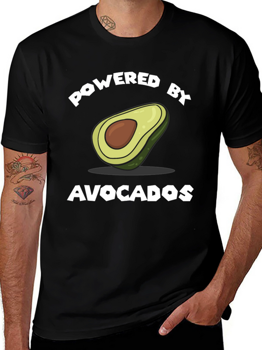 Powered by Avocados T-Shirt - Funny Graphic Tee