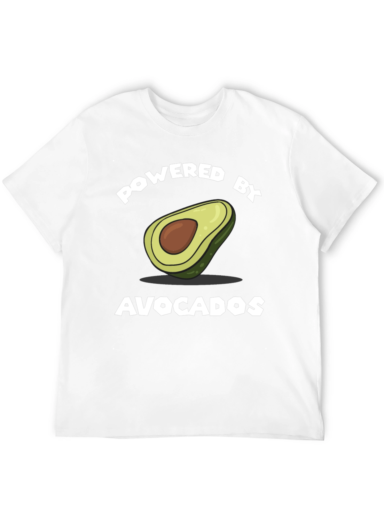 Powered by Avocados T-Shirt - Funny Graphic Tee