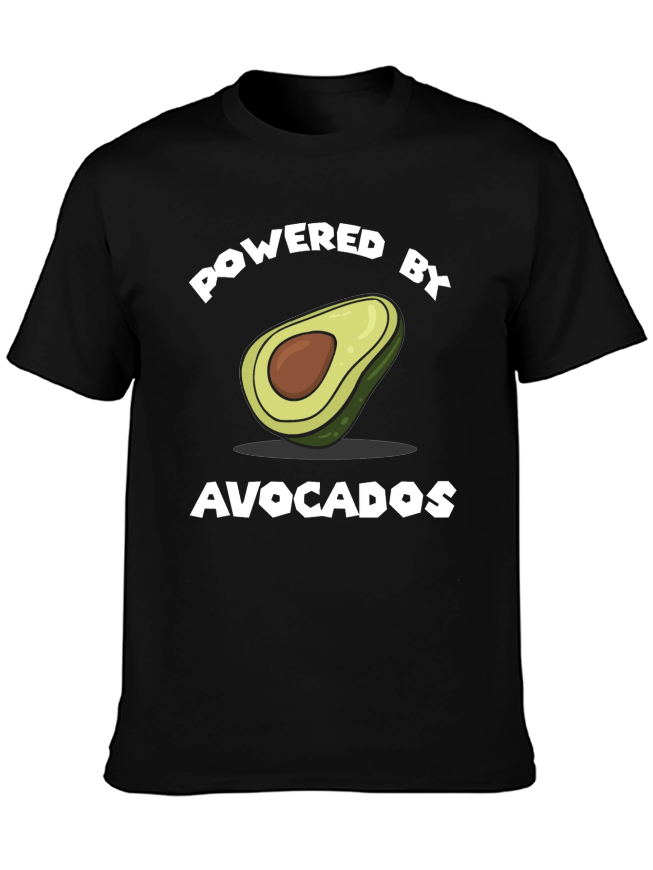 Powered by Avocados T-Shirt - Funny Graphic Tee