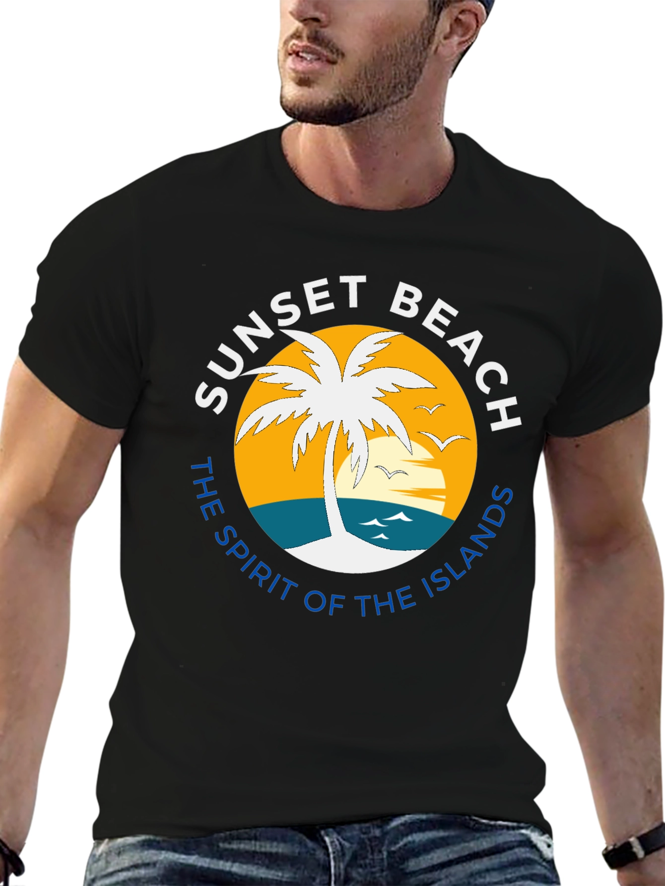 Sunset Beach T-Shirt - Tropical Island Vibes