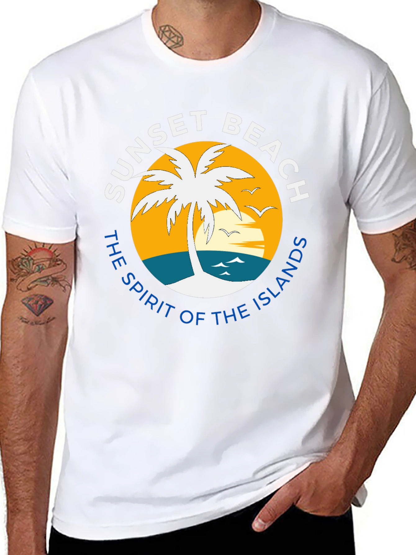 Sunset Beach T-Shirt - Tropical Island Vibes