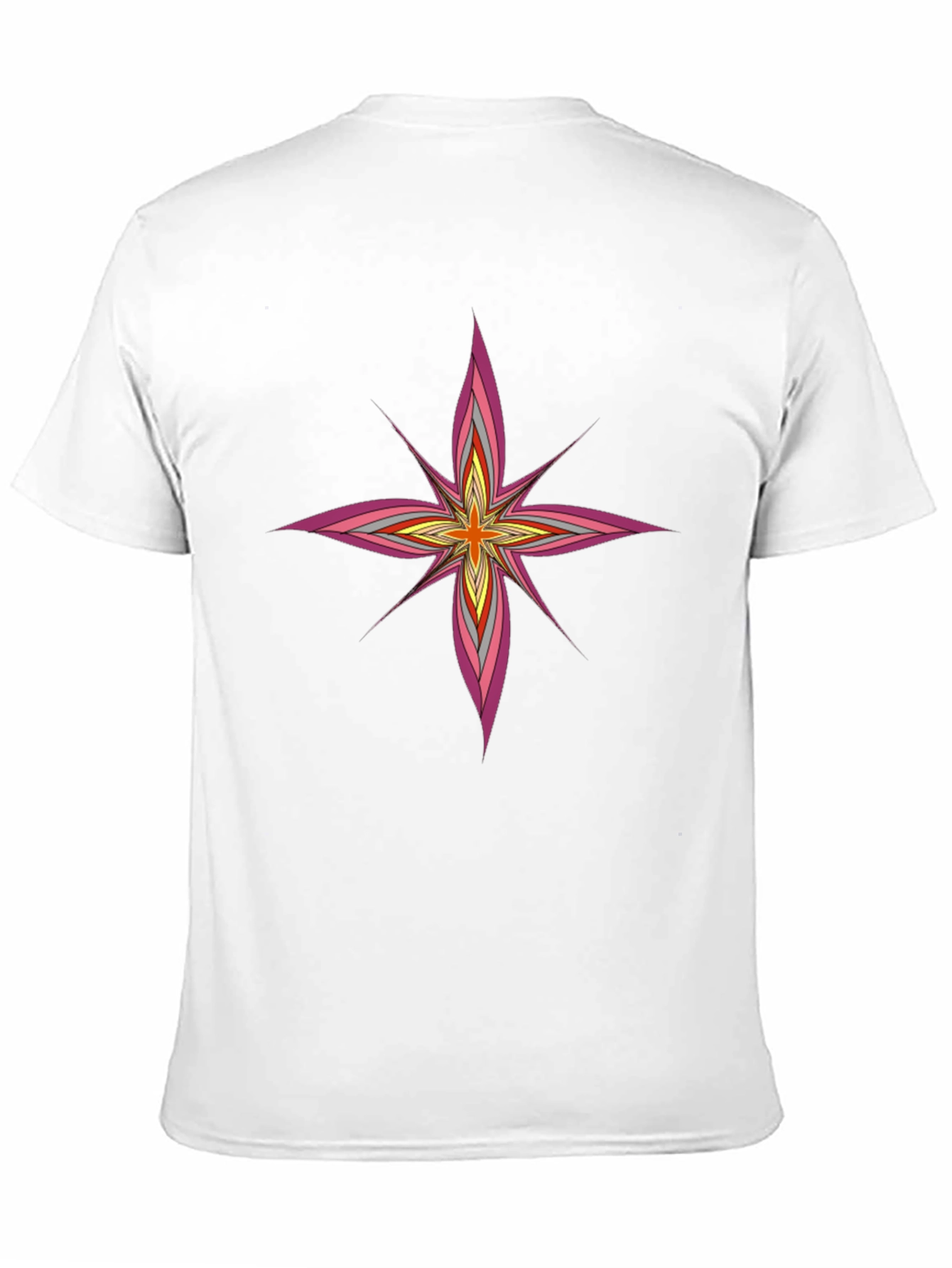 Modern Starburst Graphic Tee - Black Cotton Blend Shirt