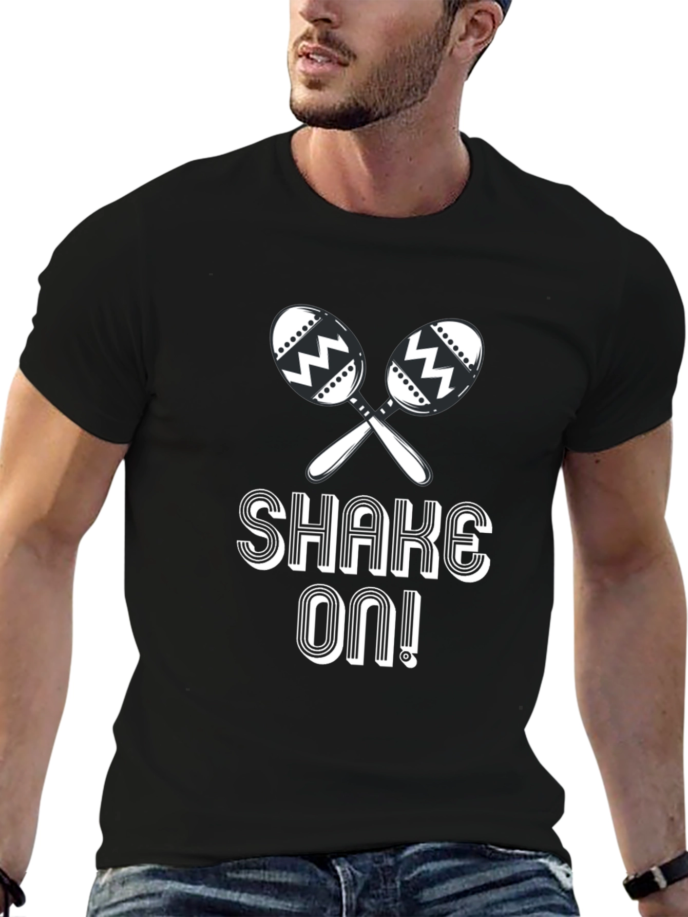 Shake On! Maracas Graphic T-Shirt - Black