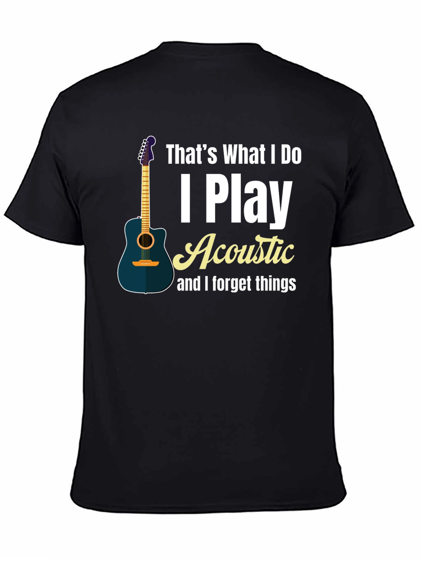 Acoustic Guitar Player Black T-Shirt