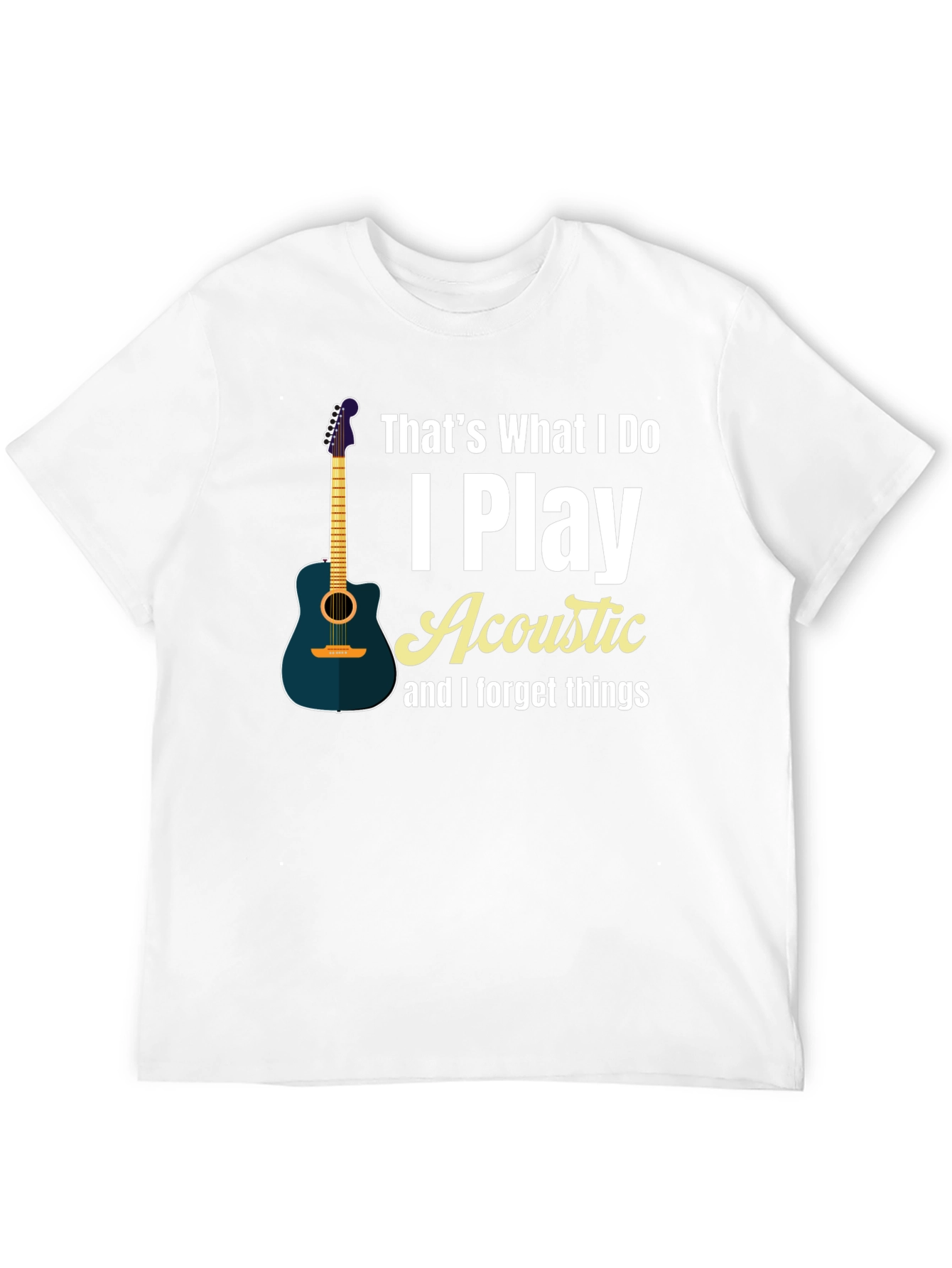 Acoustic Guitar Player Black T-Shirt