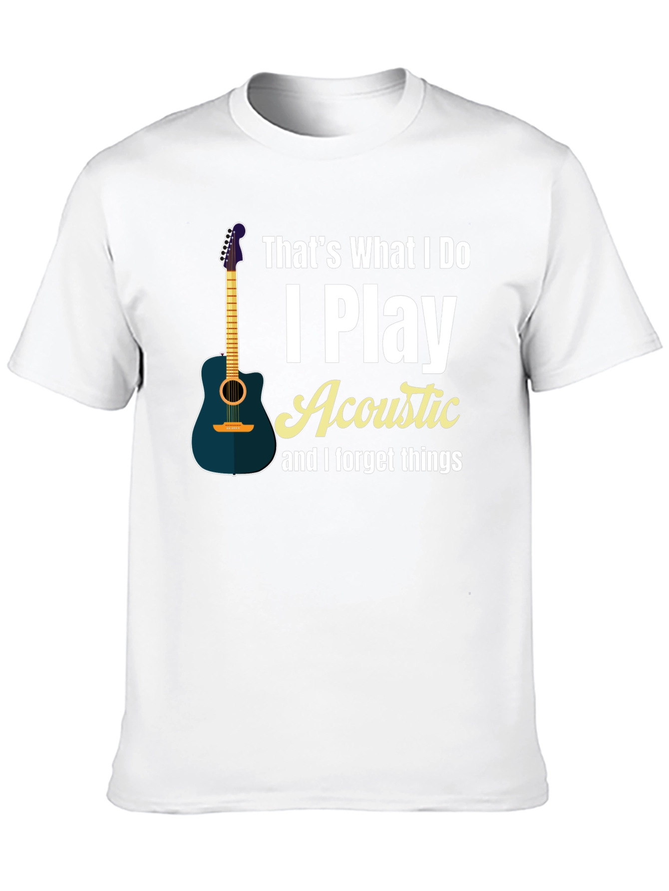 Acoustic Guitar Player Black T-Shirt