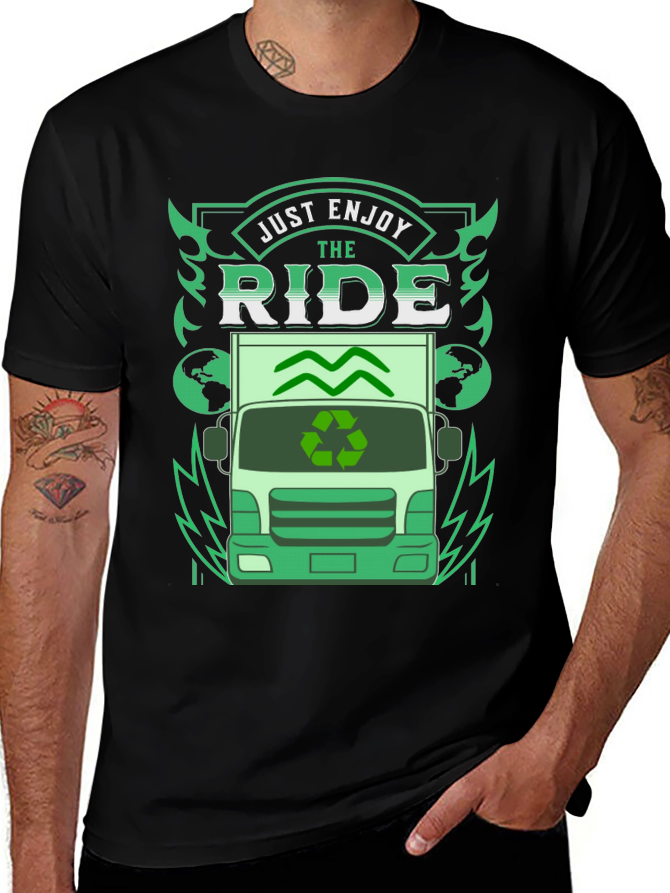 Eco Ride T-Shirt - Enjoy the Journey Sustainable Style