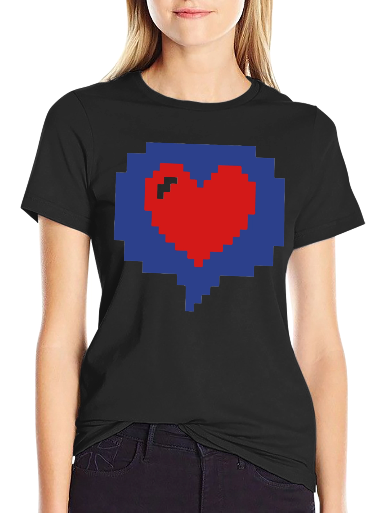 Pixel Heart Graphic Tee - Gamer Style