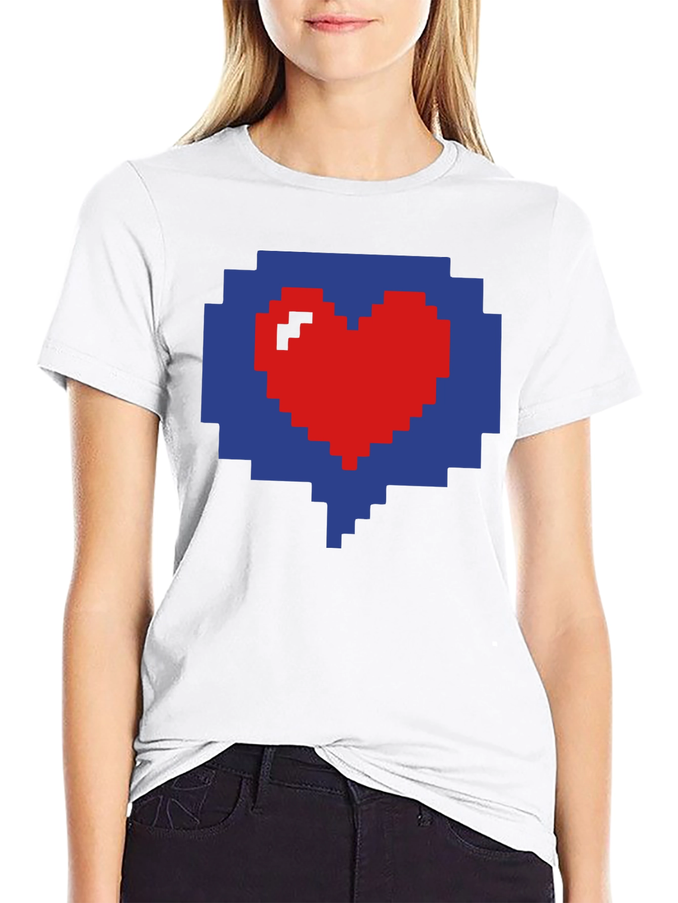 Pixel Heart Graphic Tee - Gamer Style