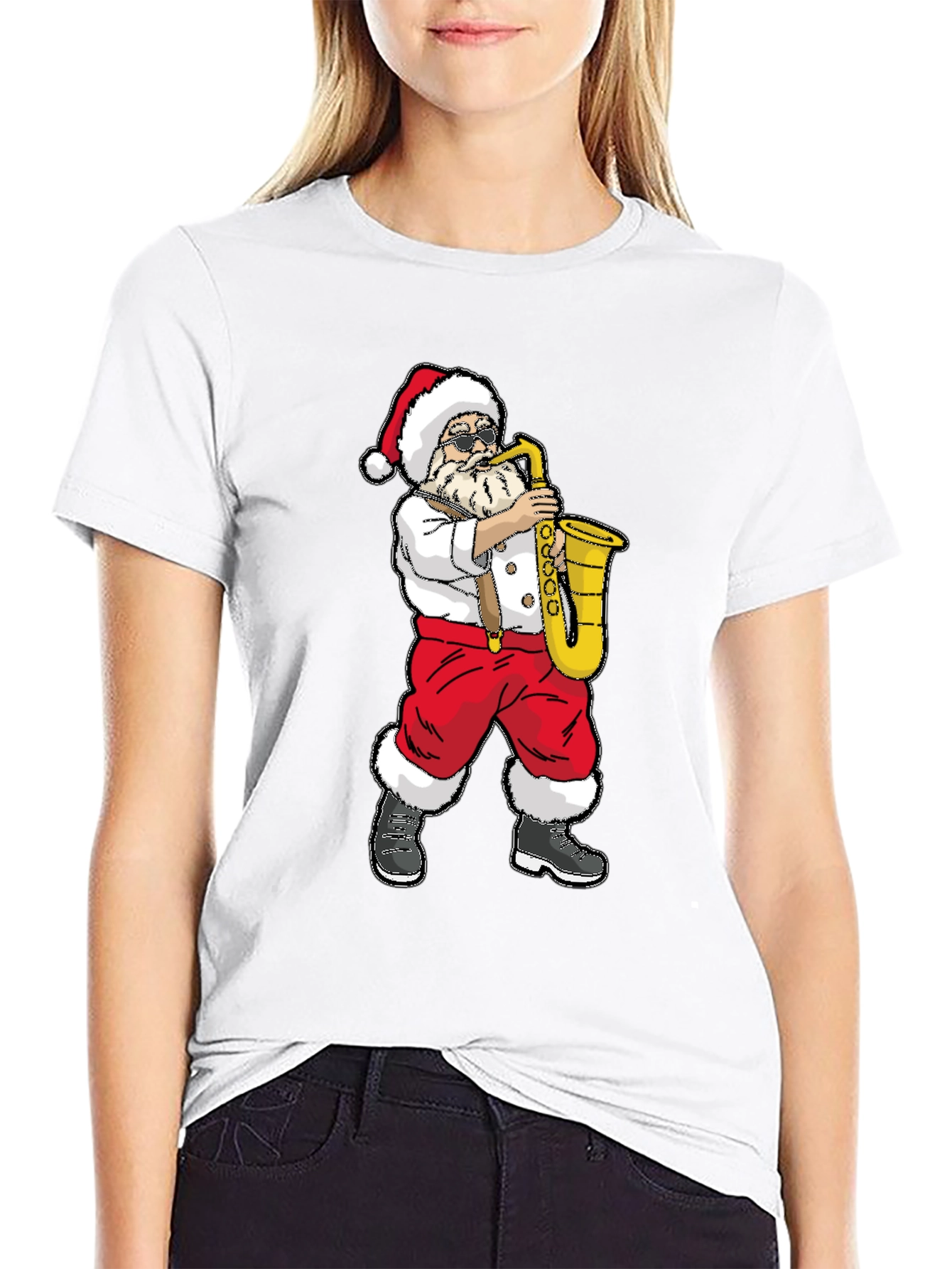 Santa Saxophone Graphic Tee