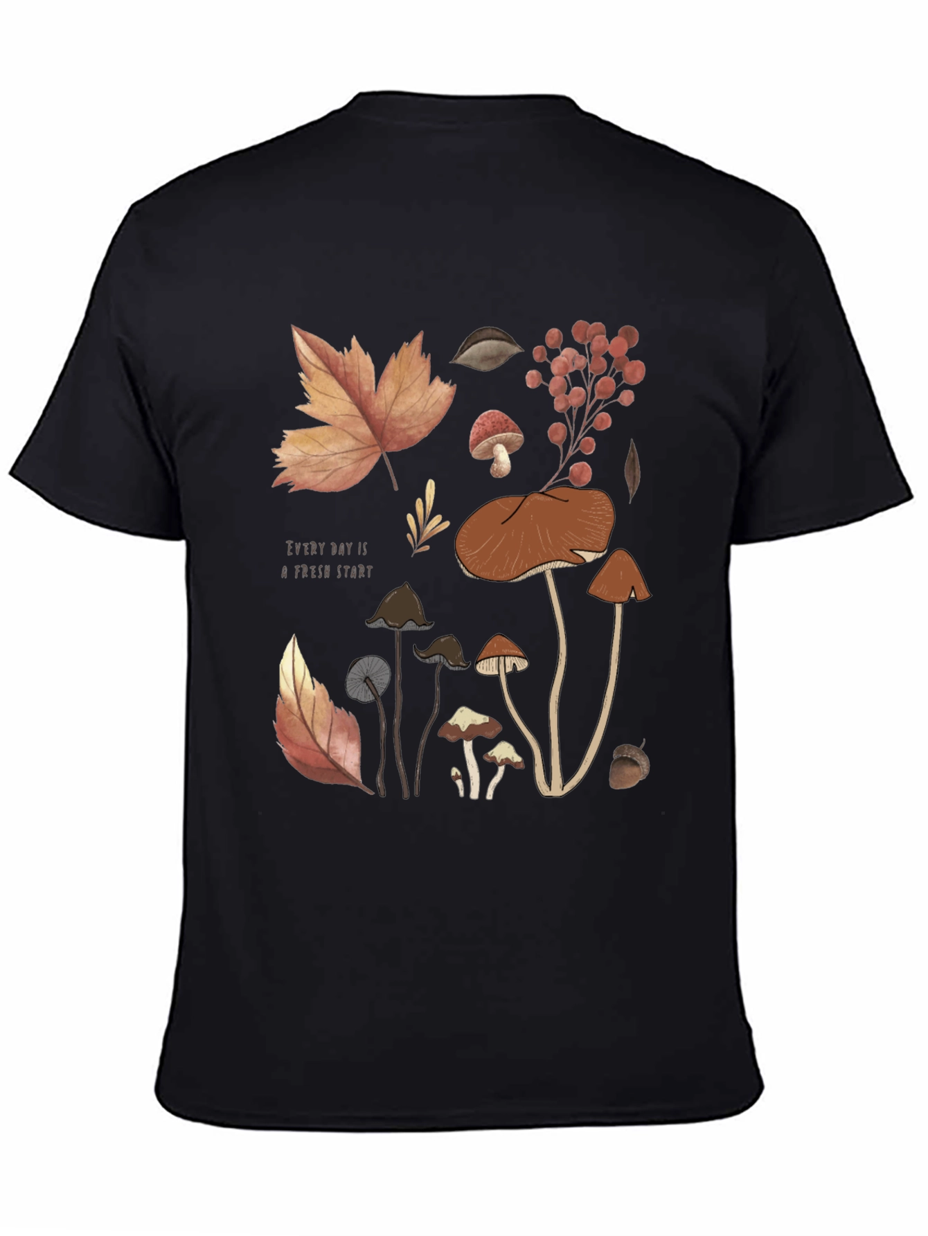 Autumnal Mushroom Graphic T-Shirt - Fresh Start Design