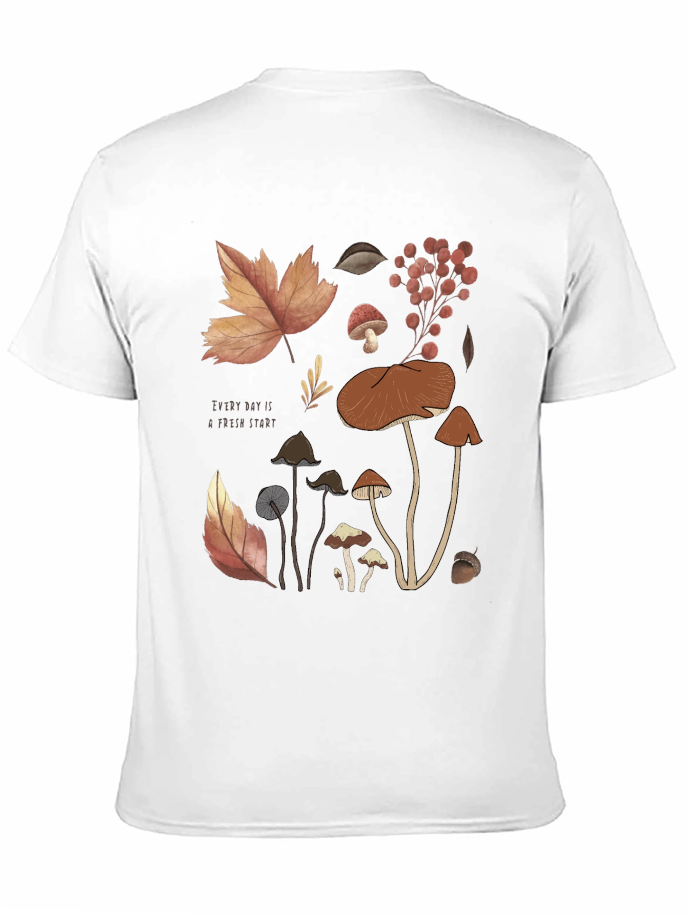 Autumnal Mushroom Graphic T-Shirt - Fresh Start Design