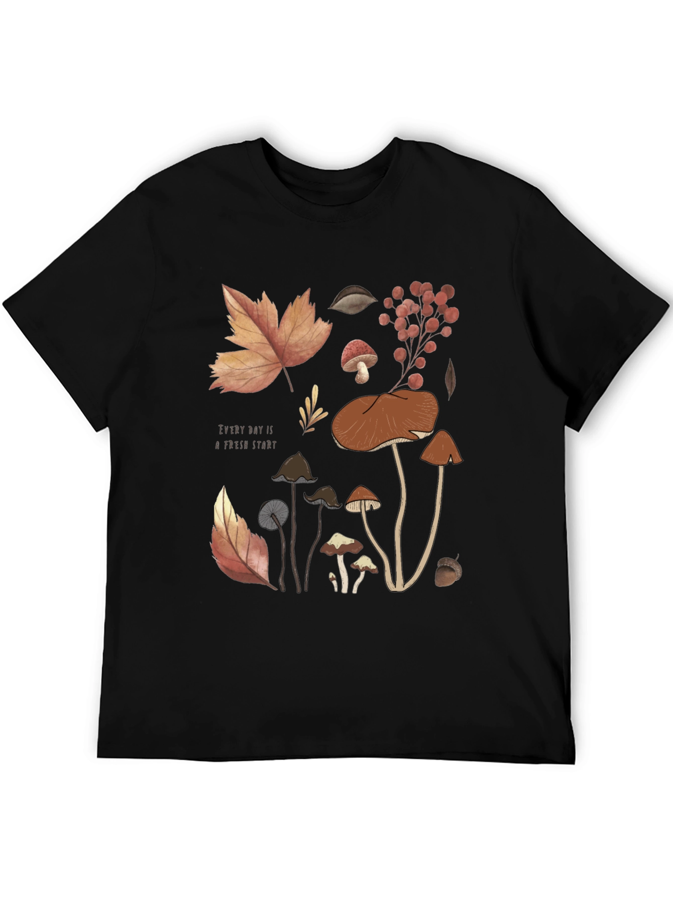 Autumnal Mushroom Graphic T-Shirt - Fresh Start Design