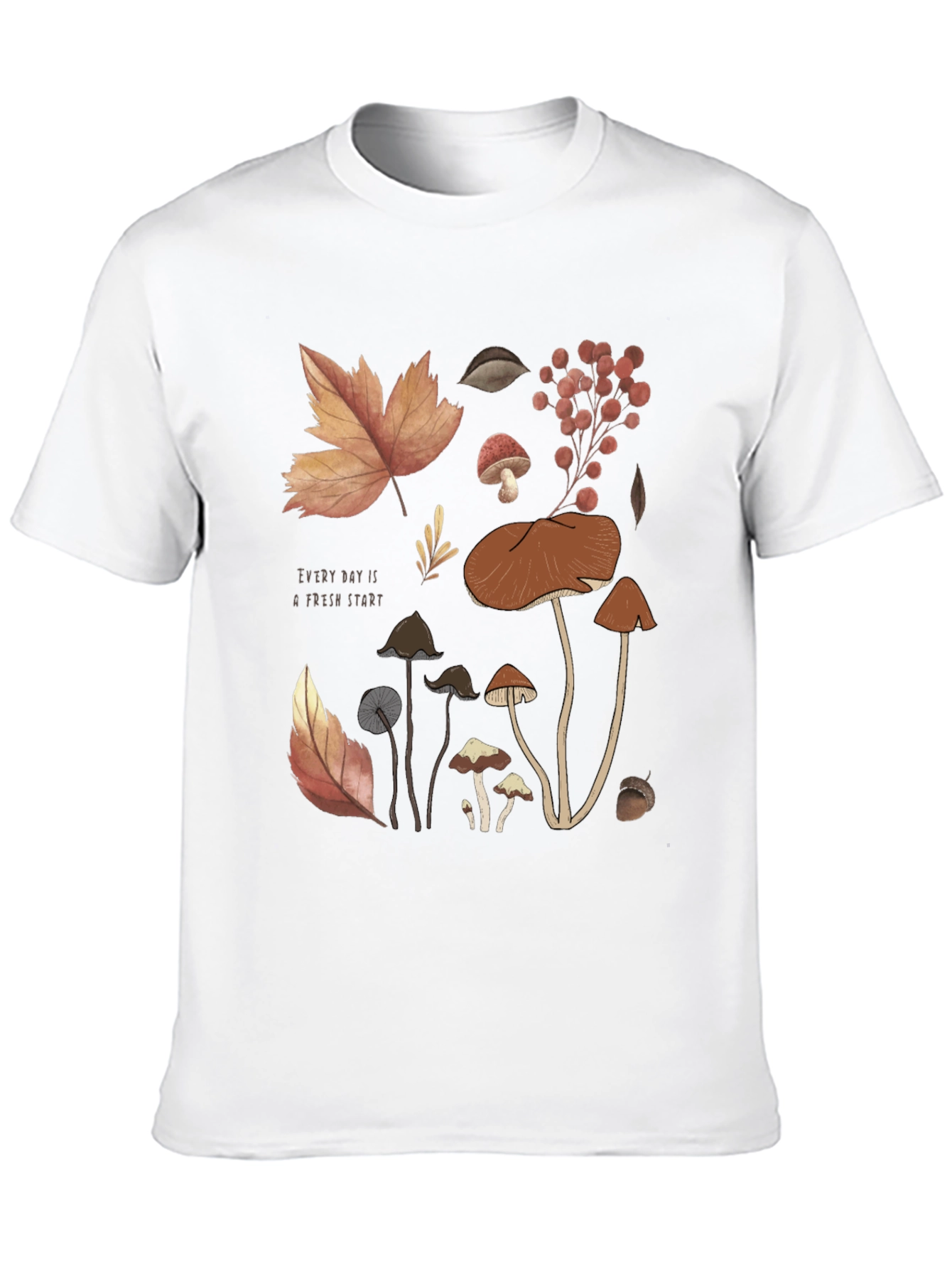 Autumnal Mushroom Graphic T-Shirt - Fresh Start Design