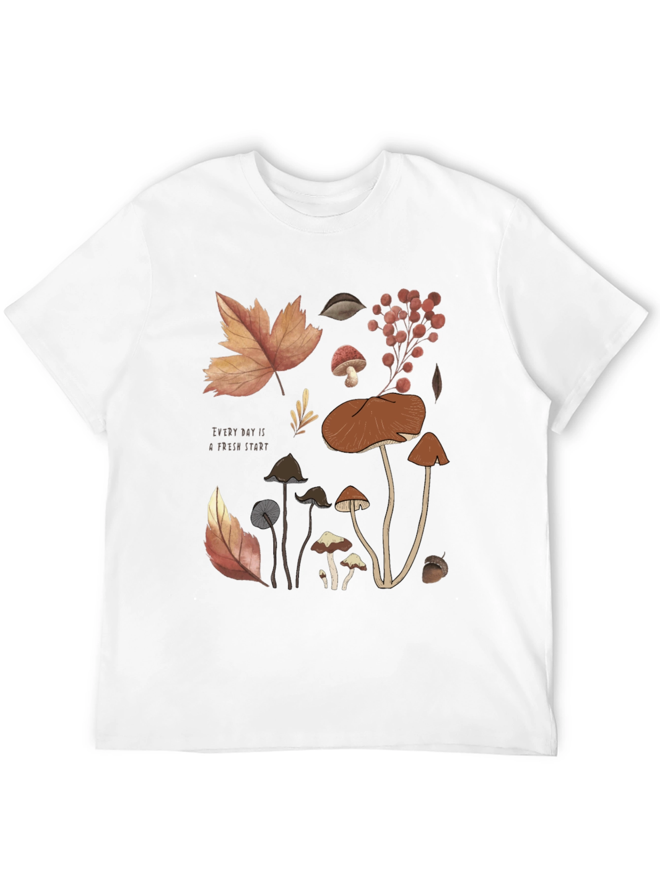 Autumnal Mushroom Graphic T-Shirt - Fresh Start Design